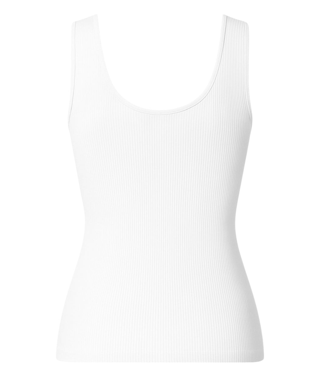 Tanktop Damen – Ärmelloses Rippshirt mit Zier-V-Ausschnitt & Stretchkomfort