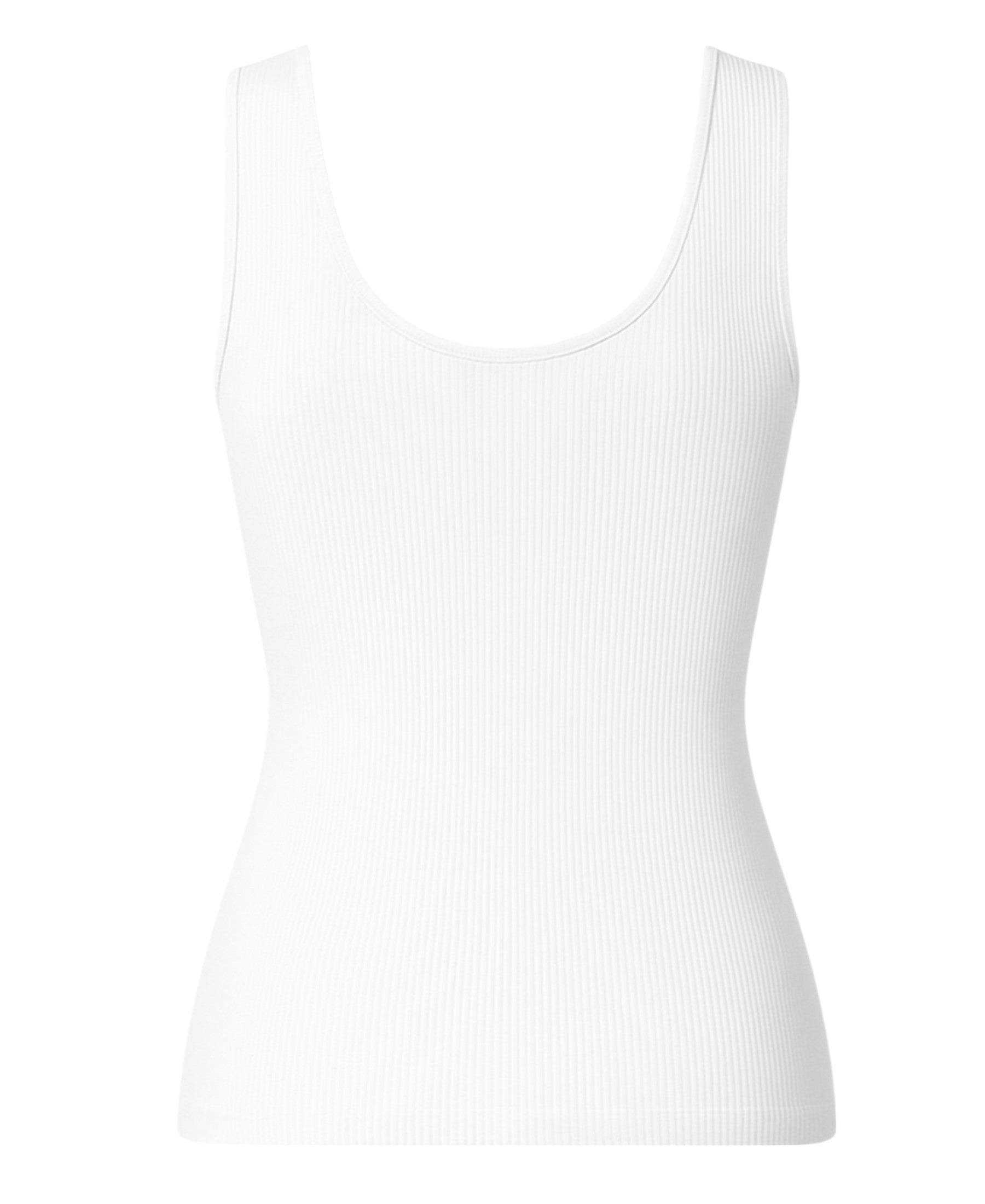 Tanktop Damen – Ärmelloses Rippshirt mit Zier-V-Ausschnitt & Stretchkomfort