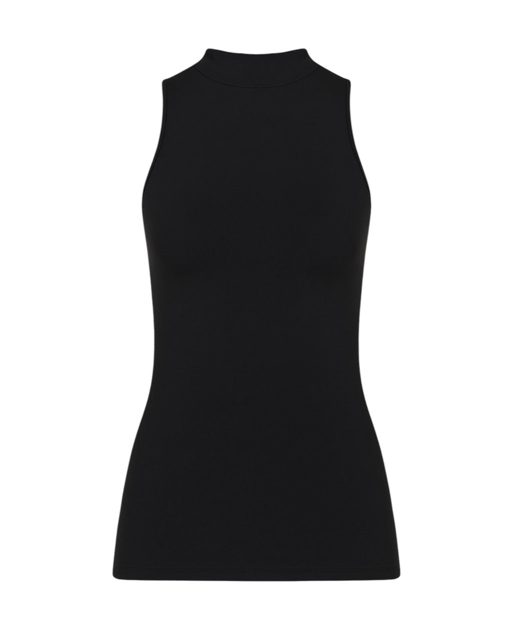 Shirttop Damen Body mit Stehkragen ärmellos, aus Baumwoll-Modal-Mix