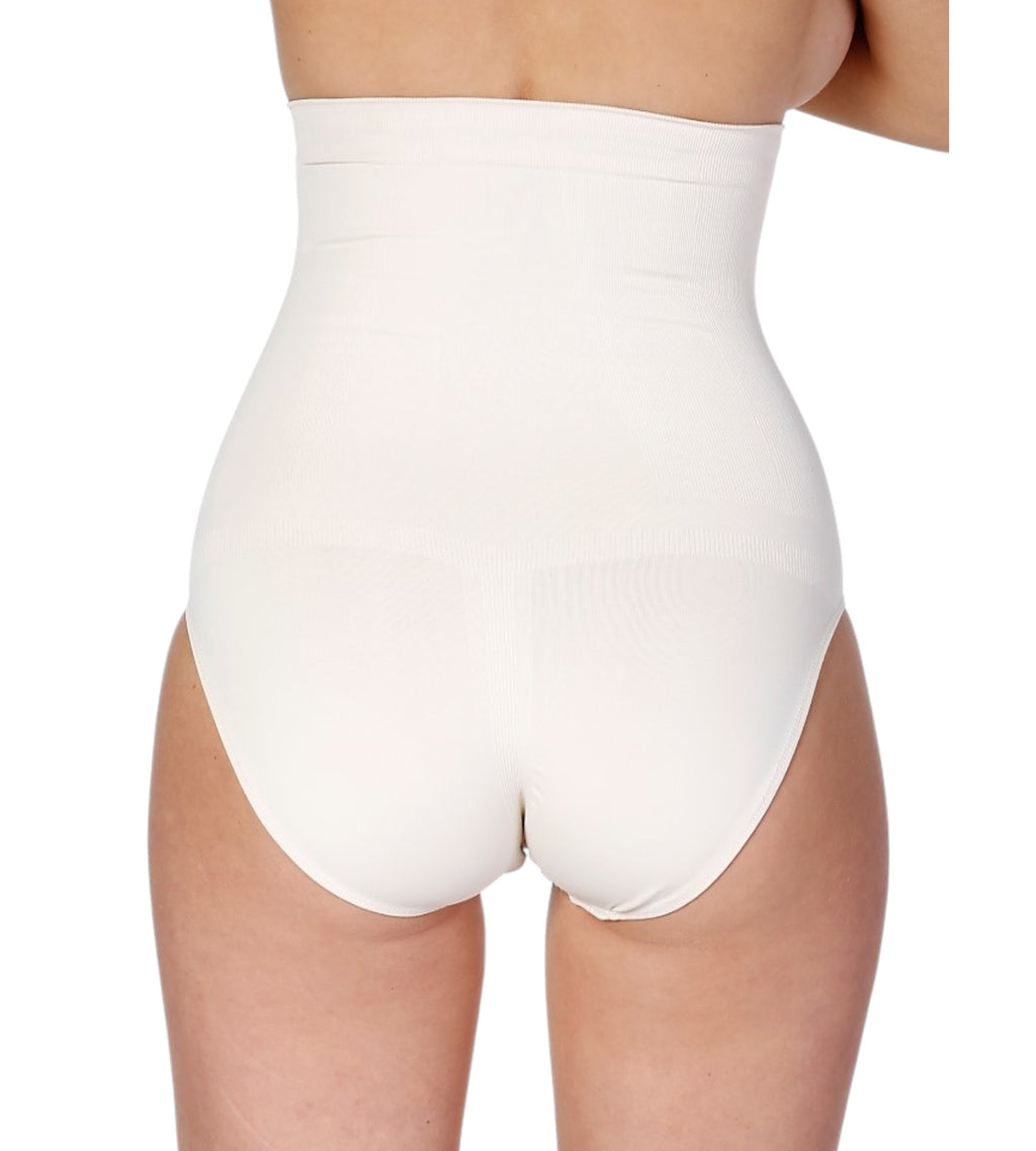 Miederslip mit hoher Taille und Silikonbund, figurformend, nahtlos, rutschfest