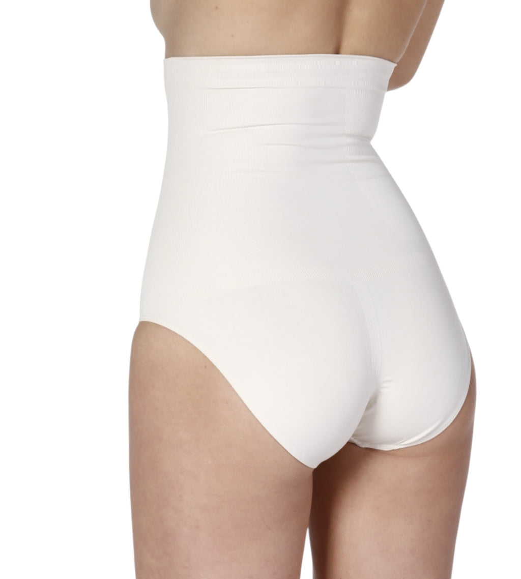 Miederslip mit hoher Taille und Silikonbund, figurformend, nahtlos, rutschfest