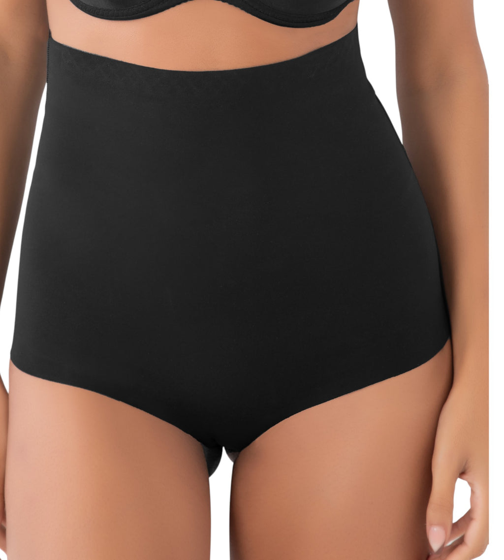 Miederslip mit hoher Taille, Lazer-Cut Corsage, Silikonbund Shapingwear