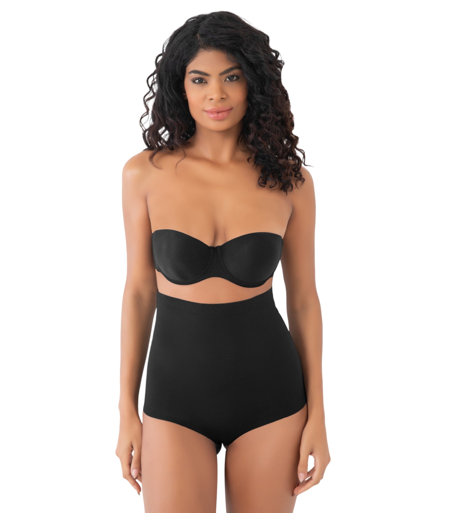 Miederslip mit hoher Taille, Lazer-Cut Corsage, Silikonbund Shapingwear