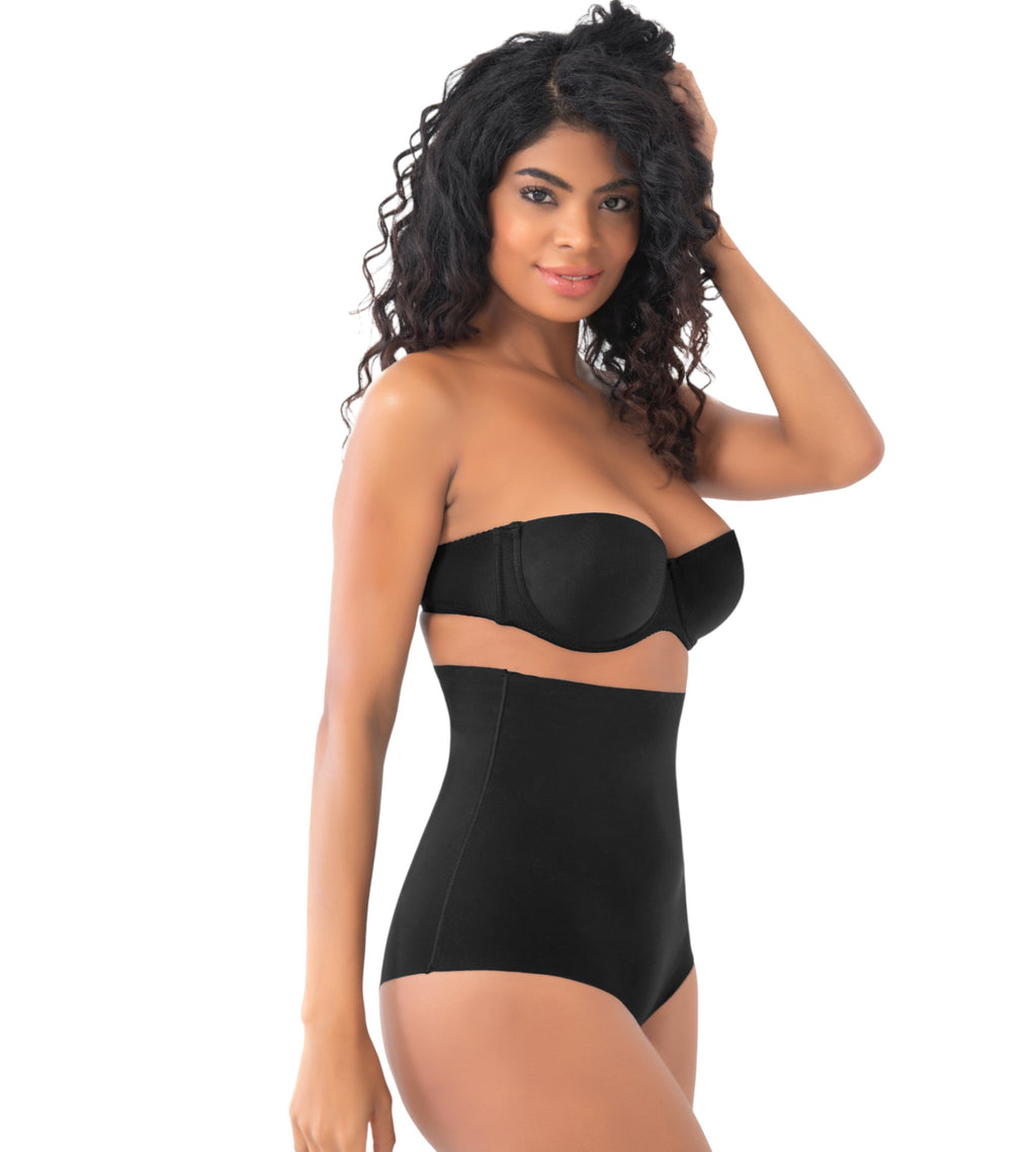 Miederslip mit hoher Taille, Lazer-Cut Corsage, Silikonbund Shapingwear