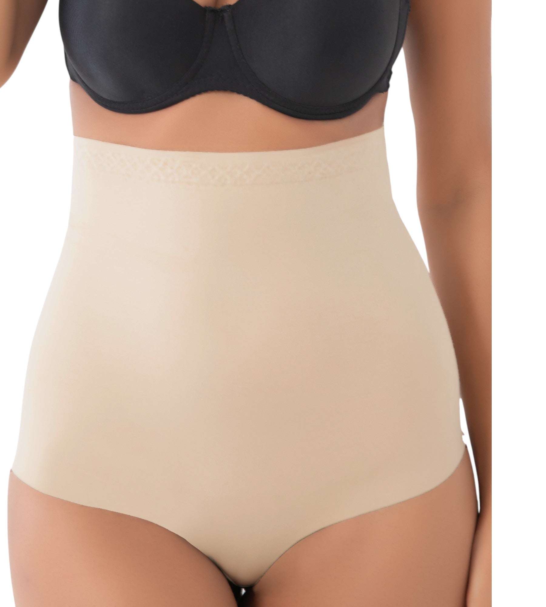 Miederslip mit hoher Taille, Lazer-Cut Corsage, Silikonbund Shapingwear