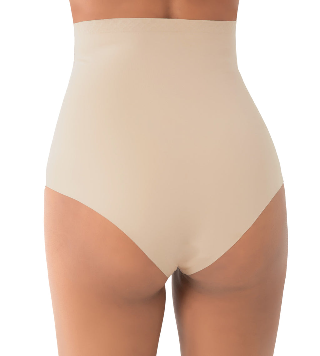 Miederslip mit hoher Taille, Lazer-Cut Corsage, Silikonbund Shapingwear