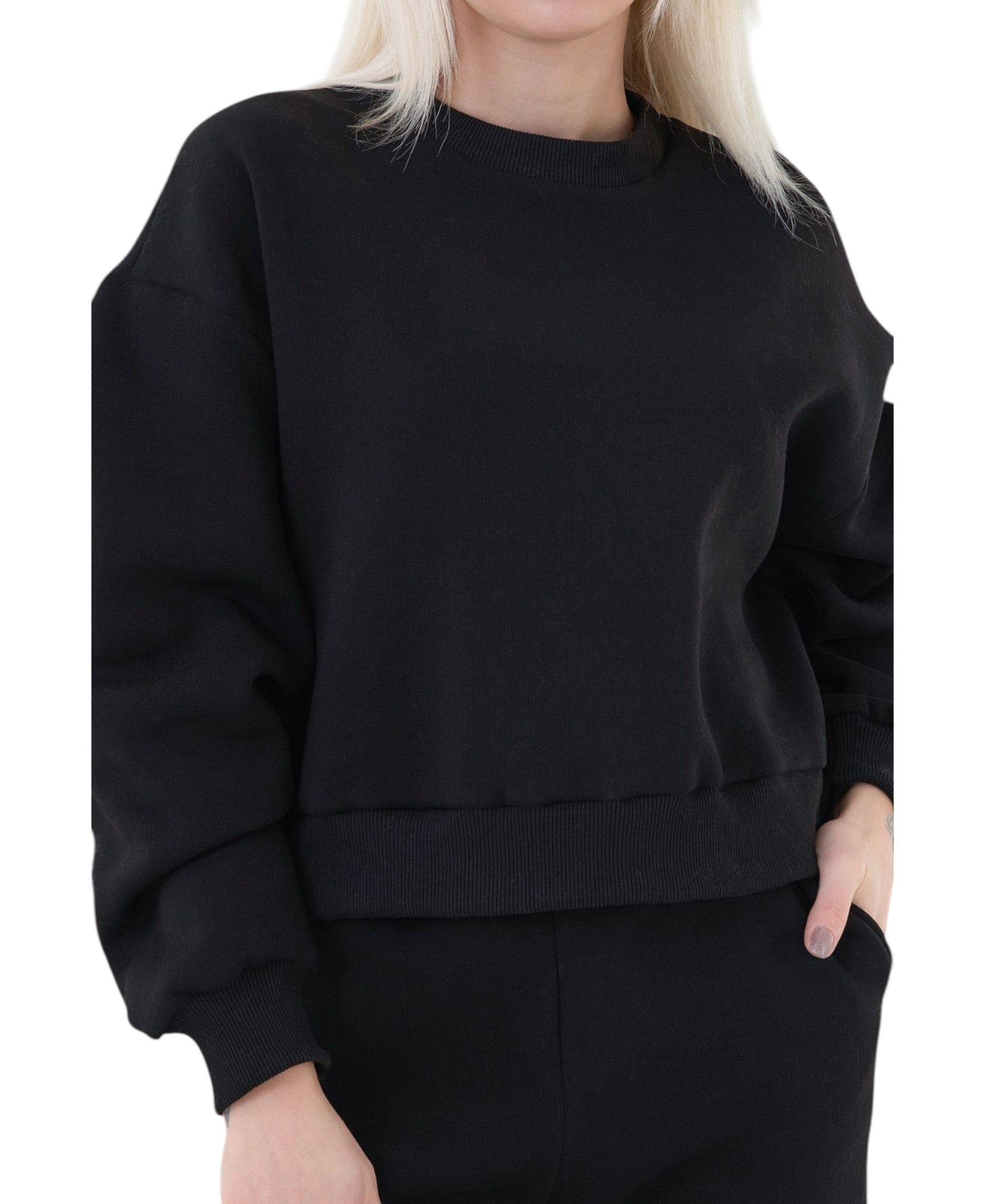 Sweatshirt Kuscheliger Oversize Damen Pullover Weich Gefüttert
