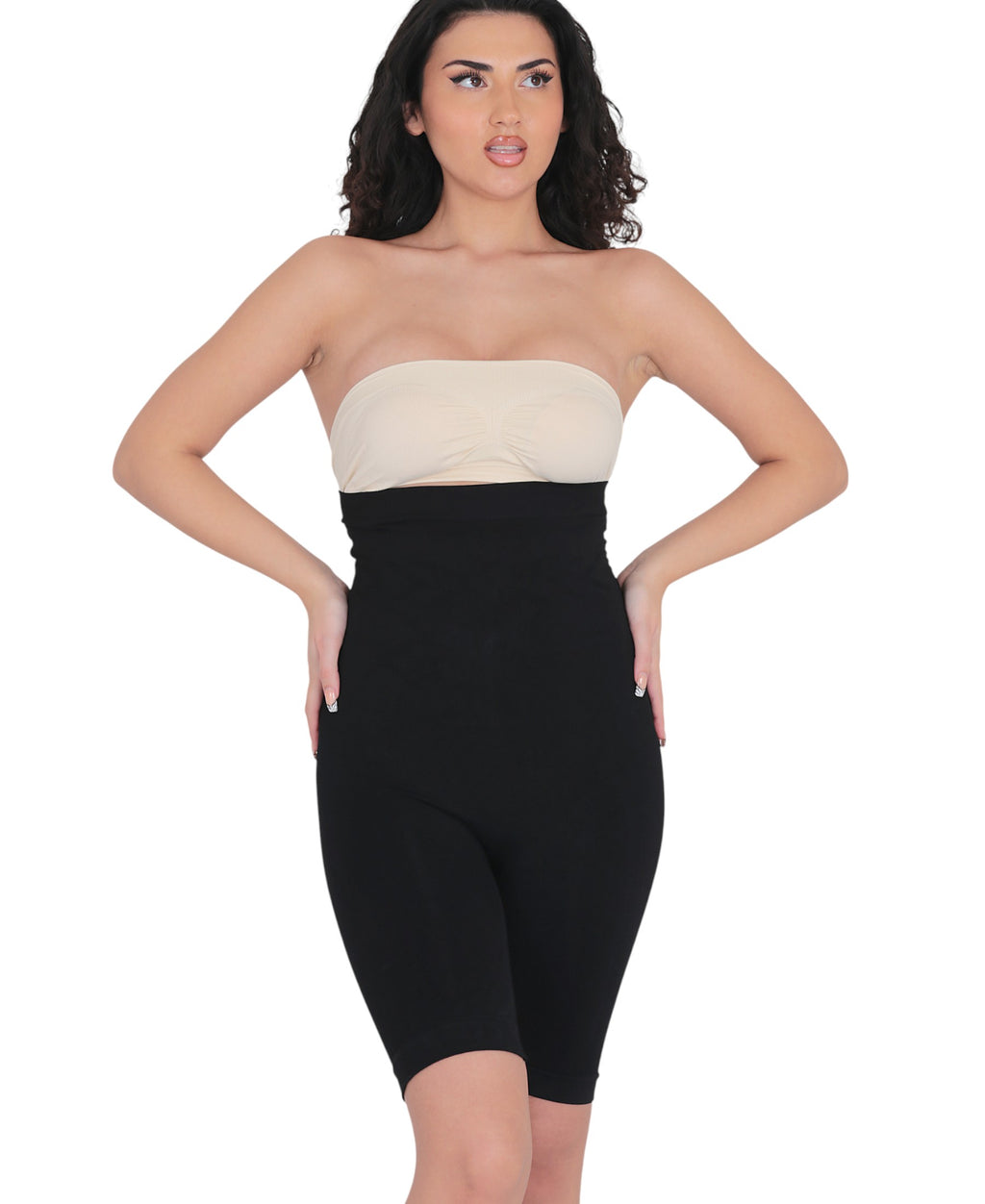 Miederslip – Shaping Boxer Corsage mit hoher Taille, Silikonbund & Massagezonen