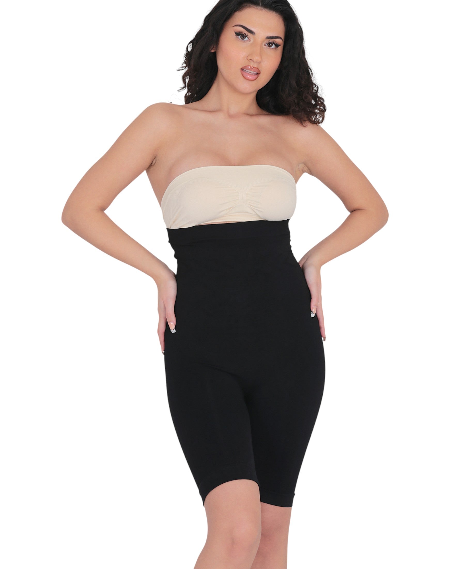 Miederslip – Shaping Boxer Corsage mit hoher Taille, Silikonbund & Massagezonen
