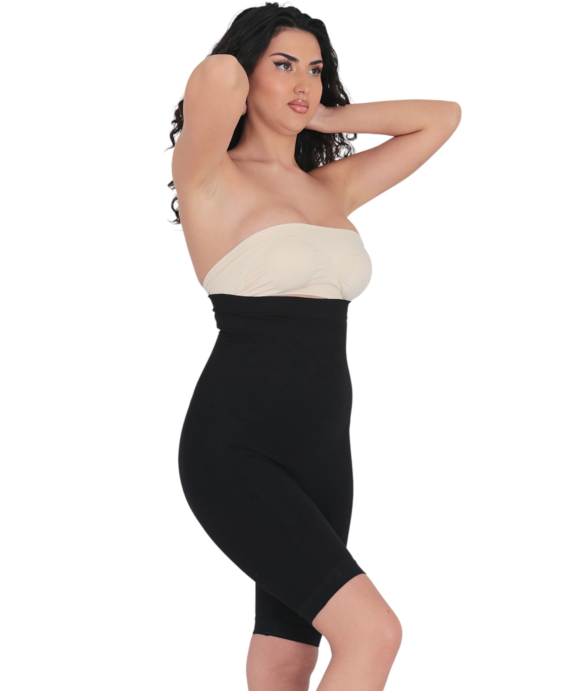 Miederslip – Shaping Boxer Corsage mit hoher Taille, Silikonbund & Massagezonen