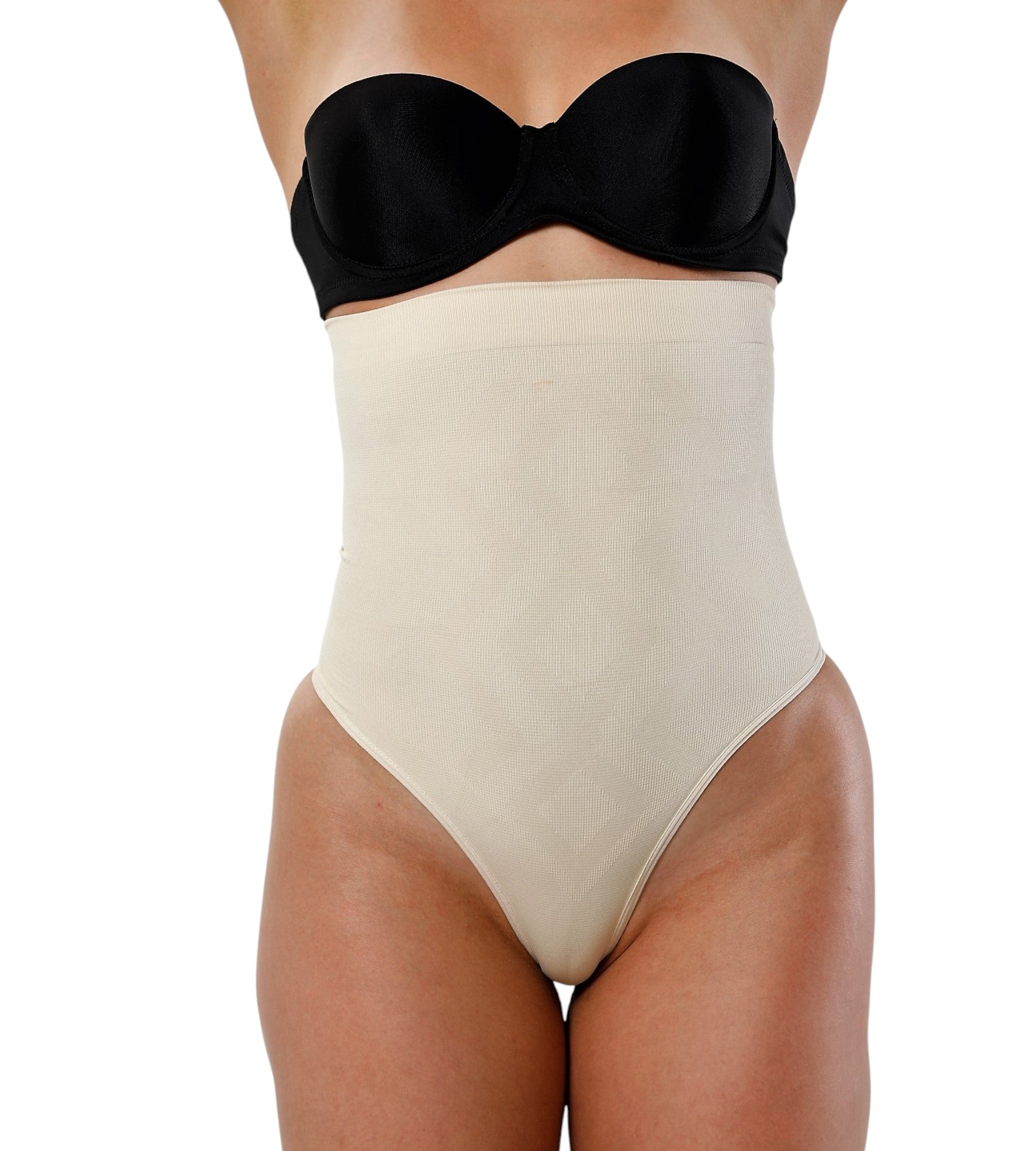 Miederslip – nahtloser Taillen-String - Corsage mit Silikonbund Shapewear