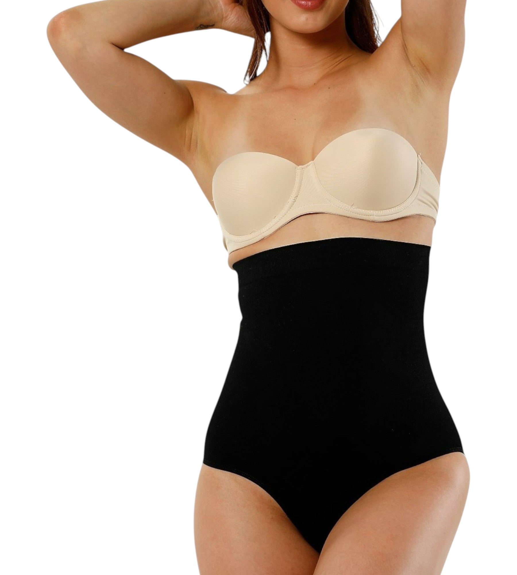 Miederslip – nahtloser Taillen-String - Corsage mit Silikonbund Shapewear