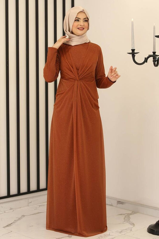 Abendkleid Damen Maxikleid Abiye Abaya Hijab Kleid Modest Fashion (AYLA)