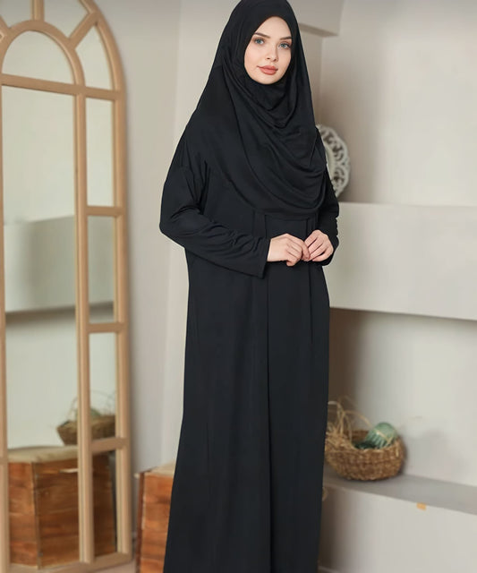 Tunikakleid Gebetskleid mit Hijab islamisches Kleid Kaftan Jilbab Abaya Namaz