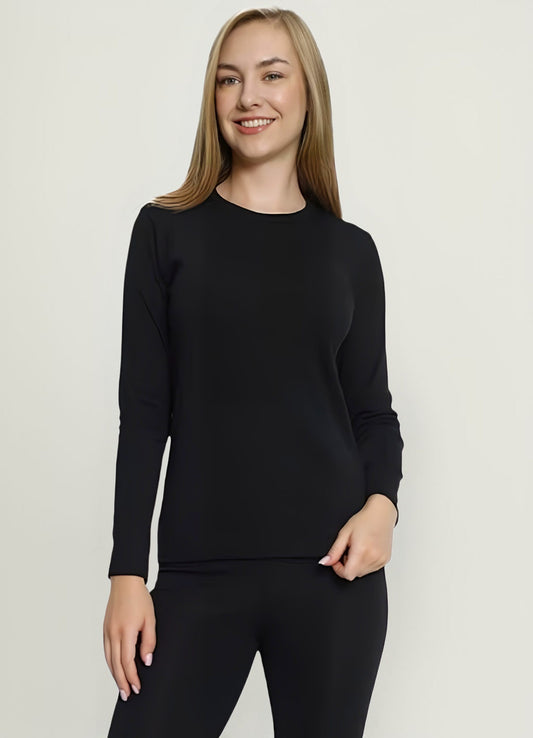 Thermounterhemd Damen Winter Unterhemd Langarm – Funktionsshirt atmungsaktiv & wärmend