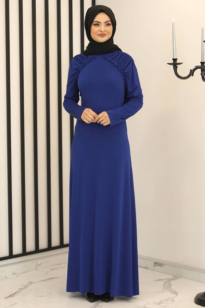 Abendkleid Damen Maxikleid Hijab Kleid mit Raglanärmeln - Modest Fashion