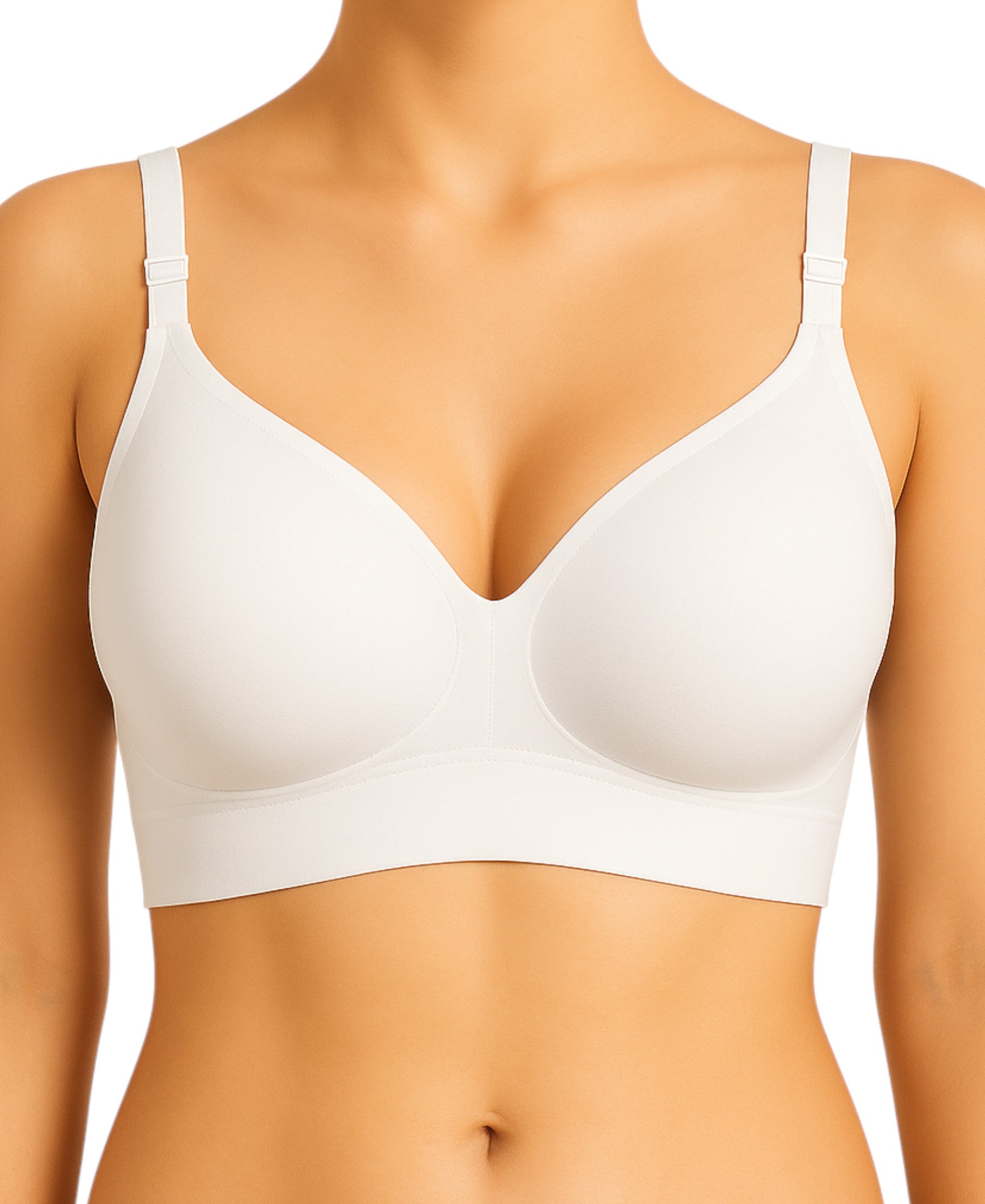 Soft-BH Bustier Damen nahtlos ohne Bügel – Soft-Bra mit breitem Bund