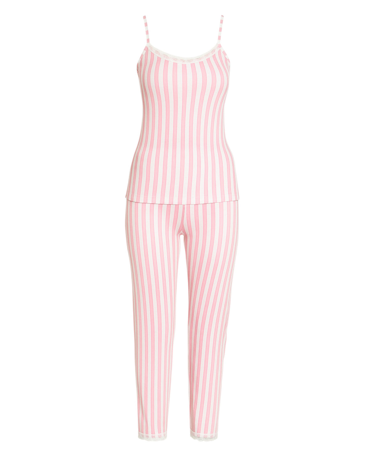 Schlafanzug Damen 2-teiliges Pyjama Set Rosa – Bequemer Baumwollmix