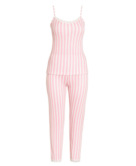 Schlafanzug Damen 2-teiliges Pyjama Set Rosa – Bequemer Baumwollmix