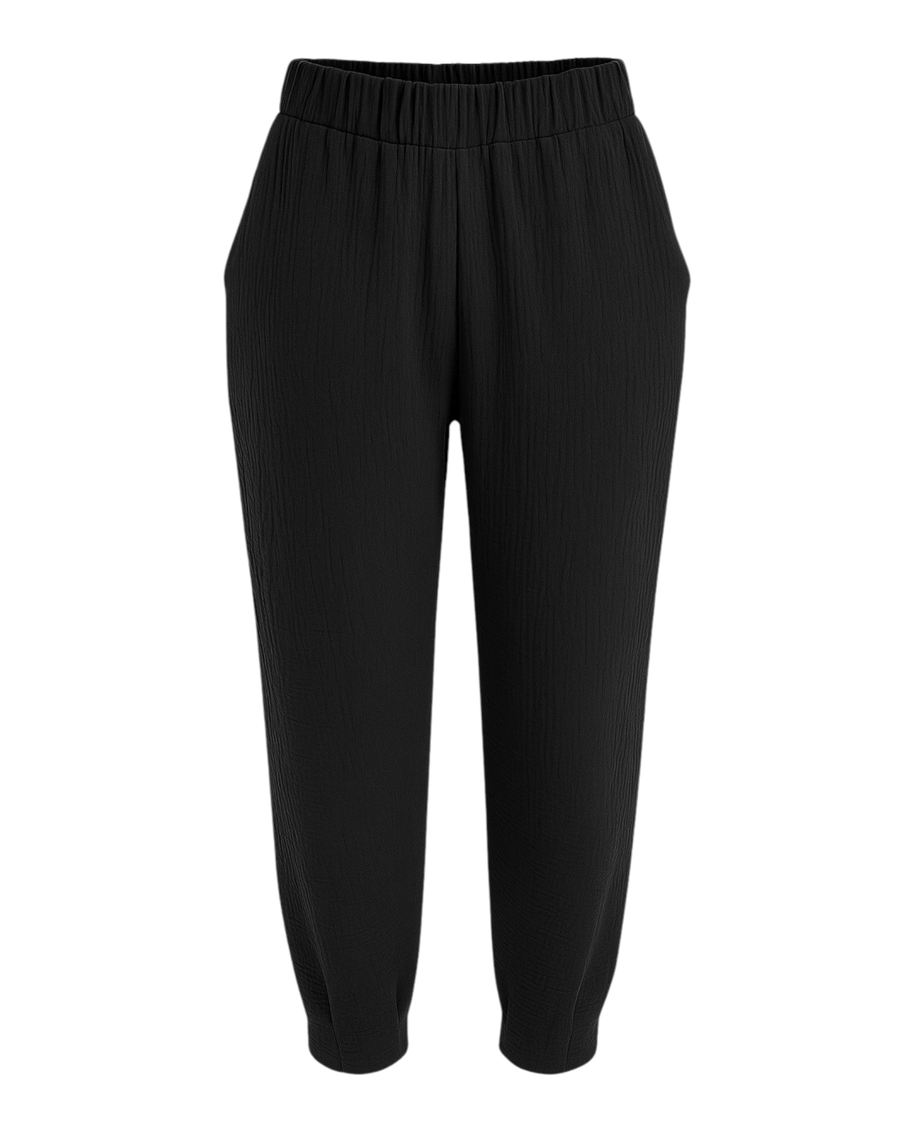 Schlupfhose Damen Musselin Hose 100% Baumwolle – Freizeithose