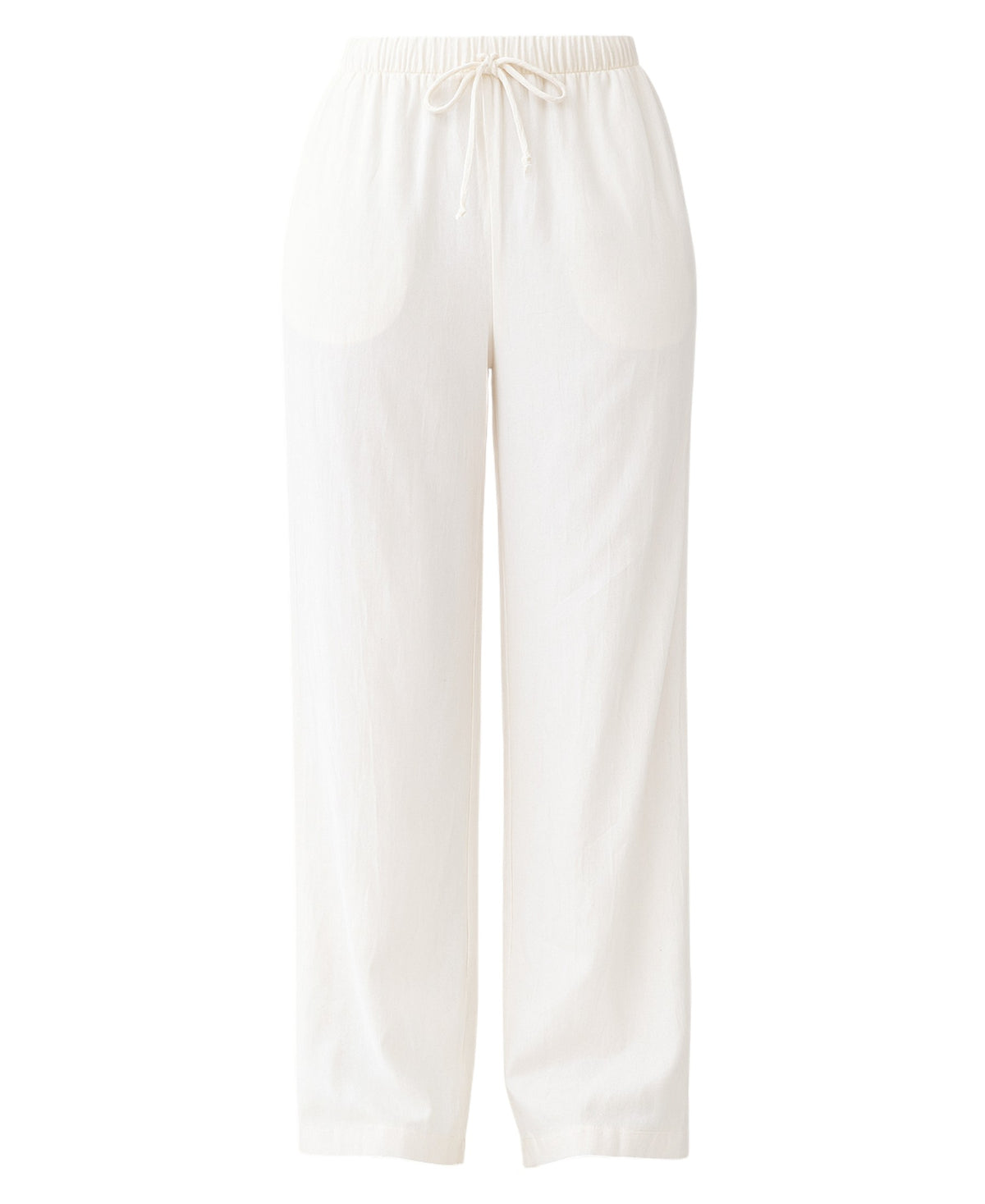 Leinenhose Damen mit Kordelzug, Stoffhose aus hochwertigem Leinenmix