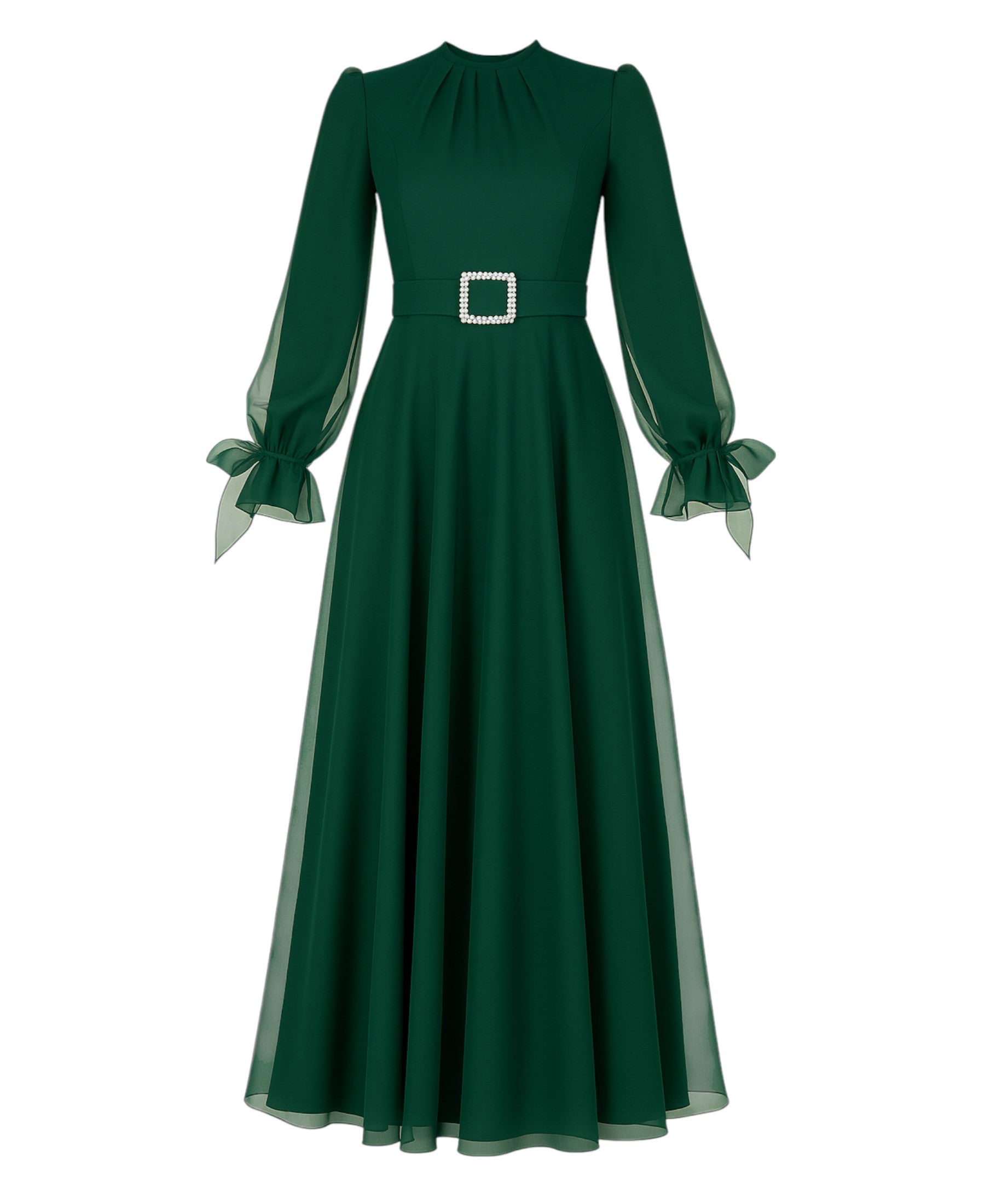 Abendkleid Damen Kleid langärmliges Maxikleid Abiye Abaya Hijab Mode