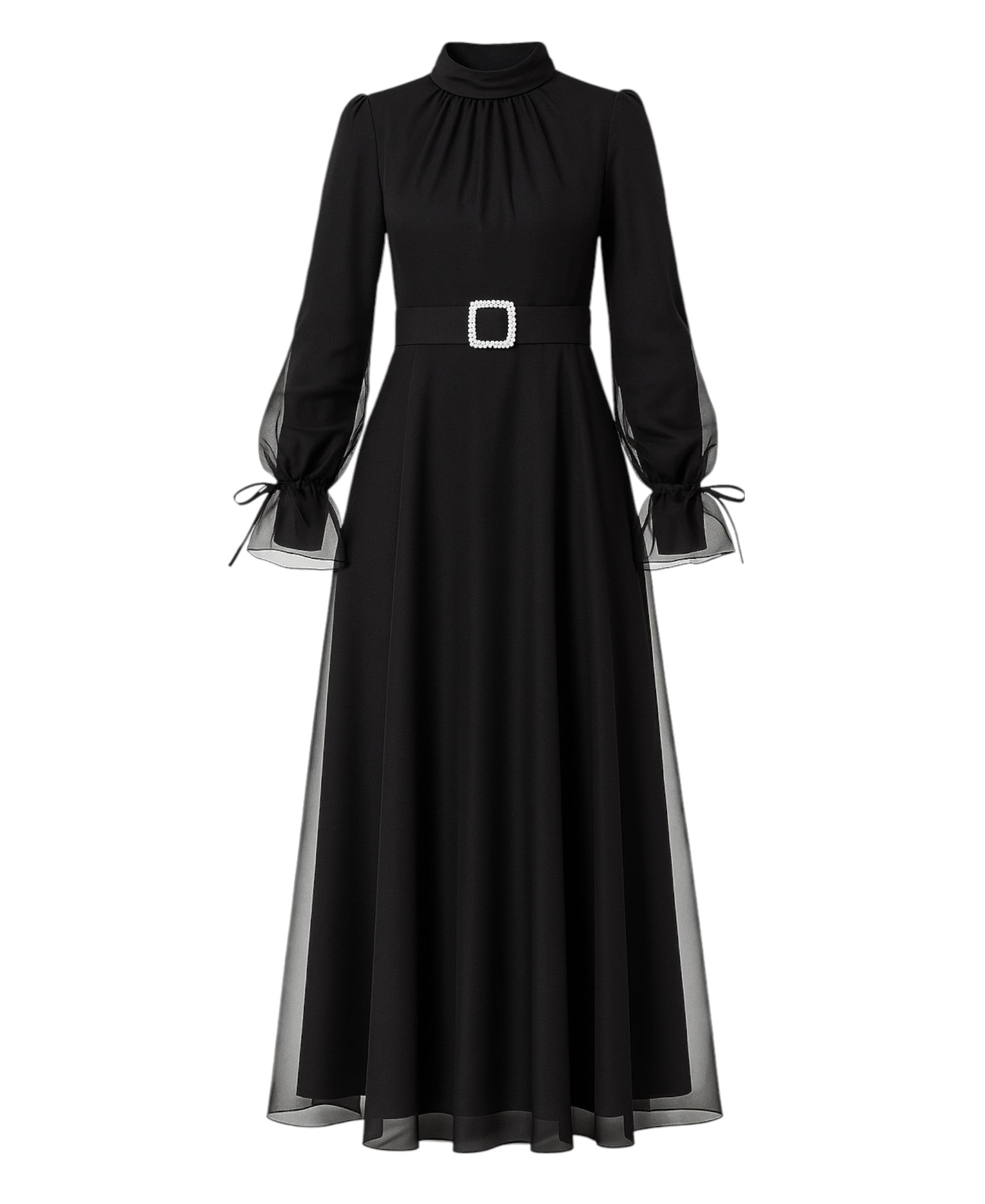 Abendkleid Damen Kleid langärmliges Maxikleid Abiye Abaya Hijab Mode
