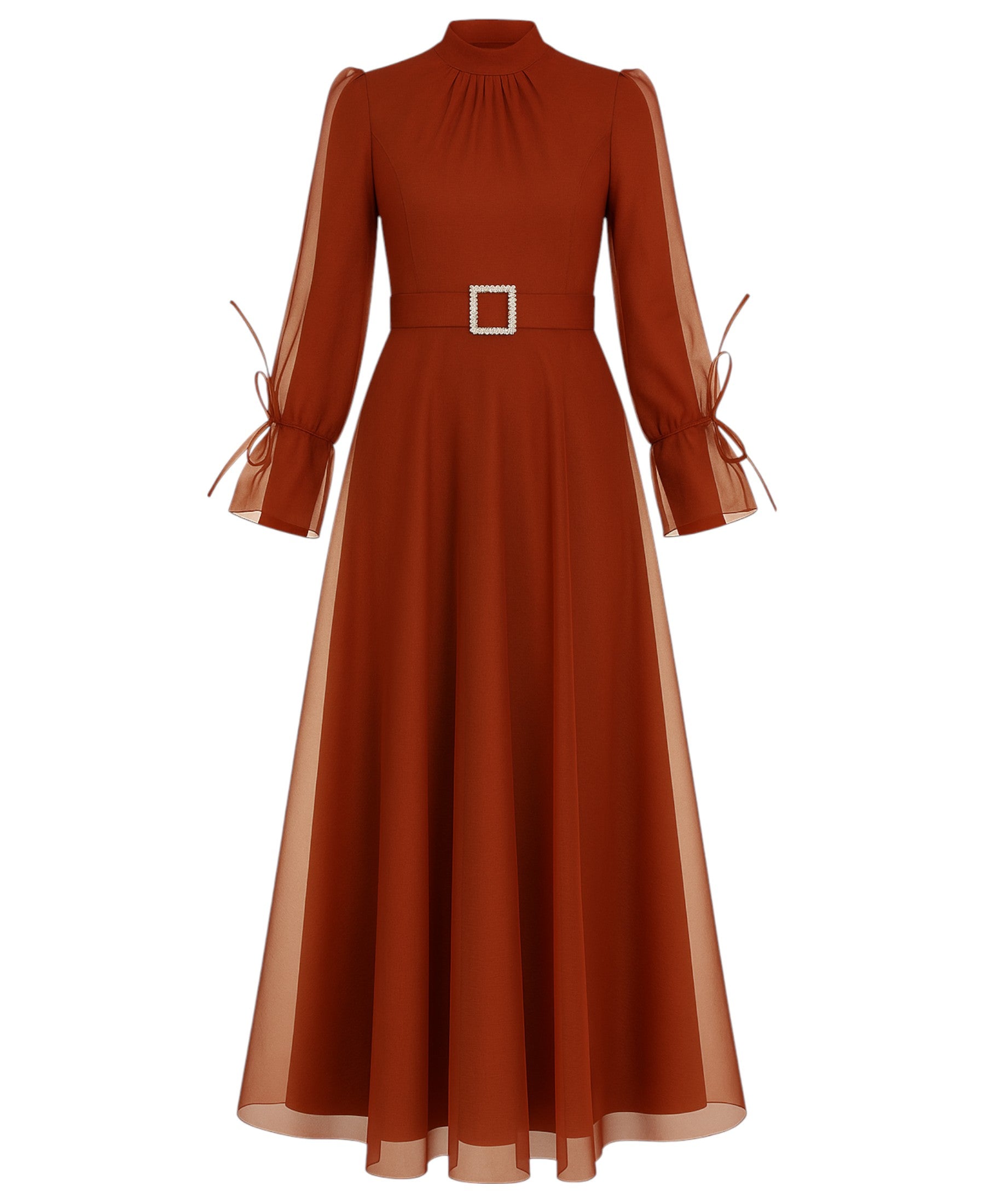 Abendkleid Damen Kleid langärmliges Maxikleid Abiye Abaya Hijab Mode