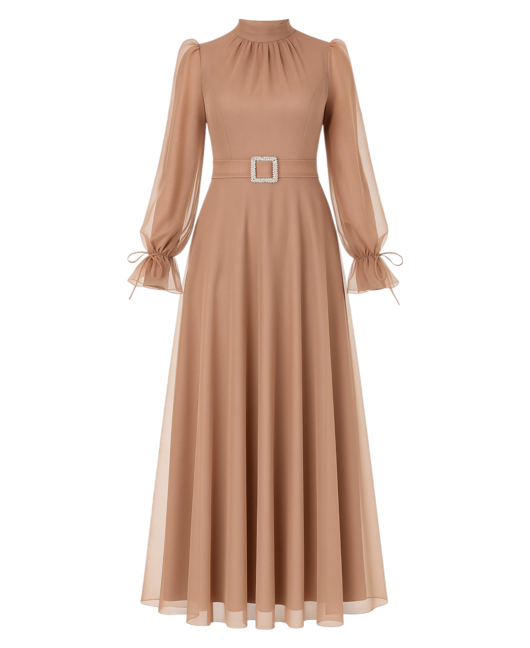 Abendkleid Damen Kleid langärmliges Maxikleid Abiye Abaya Hijab Mode