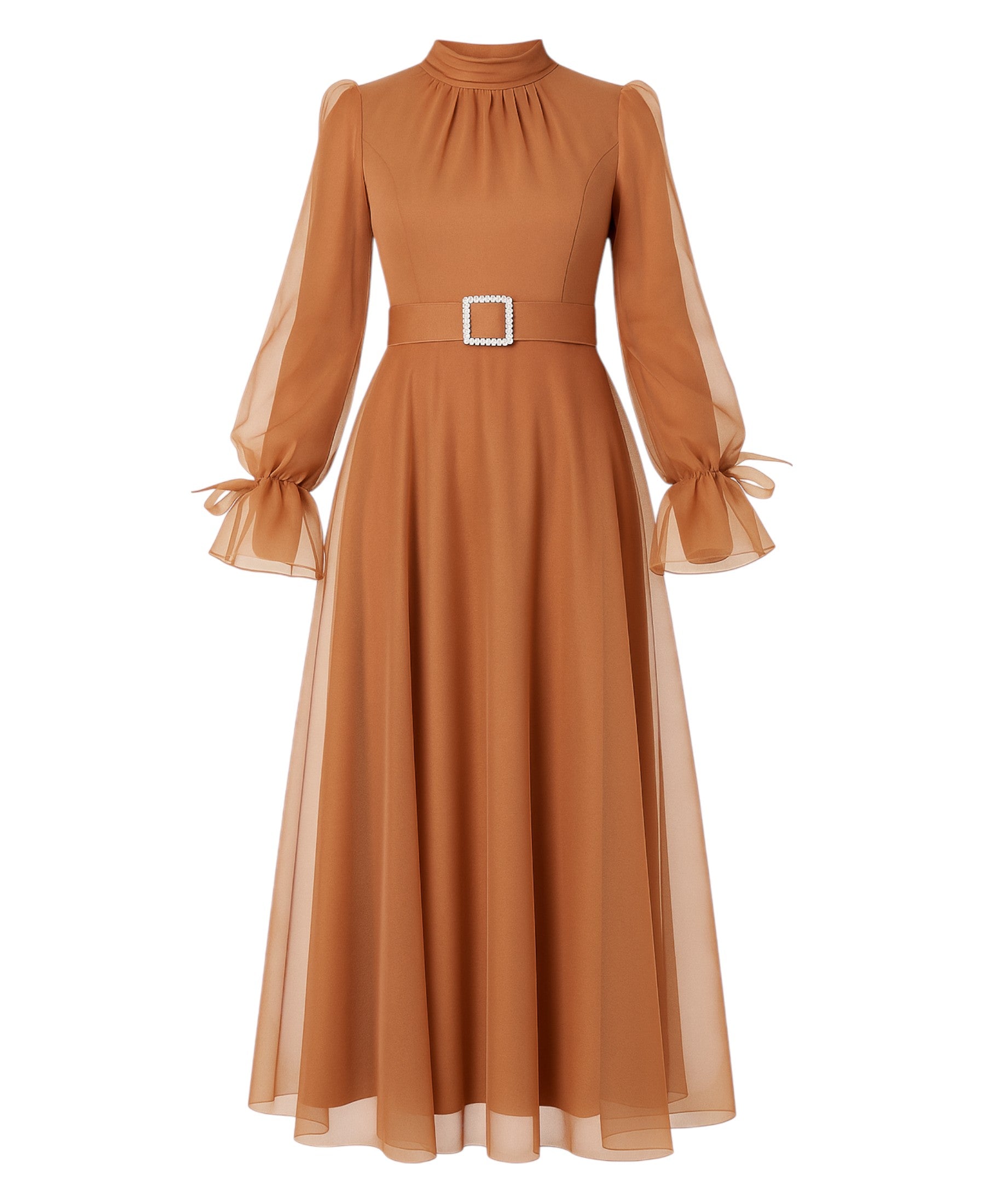 Abendkleid Damen Kleid langärmliges Maxikleid Abiye Abaya Hijab Mode