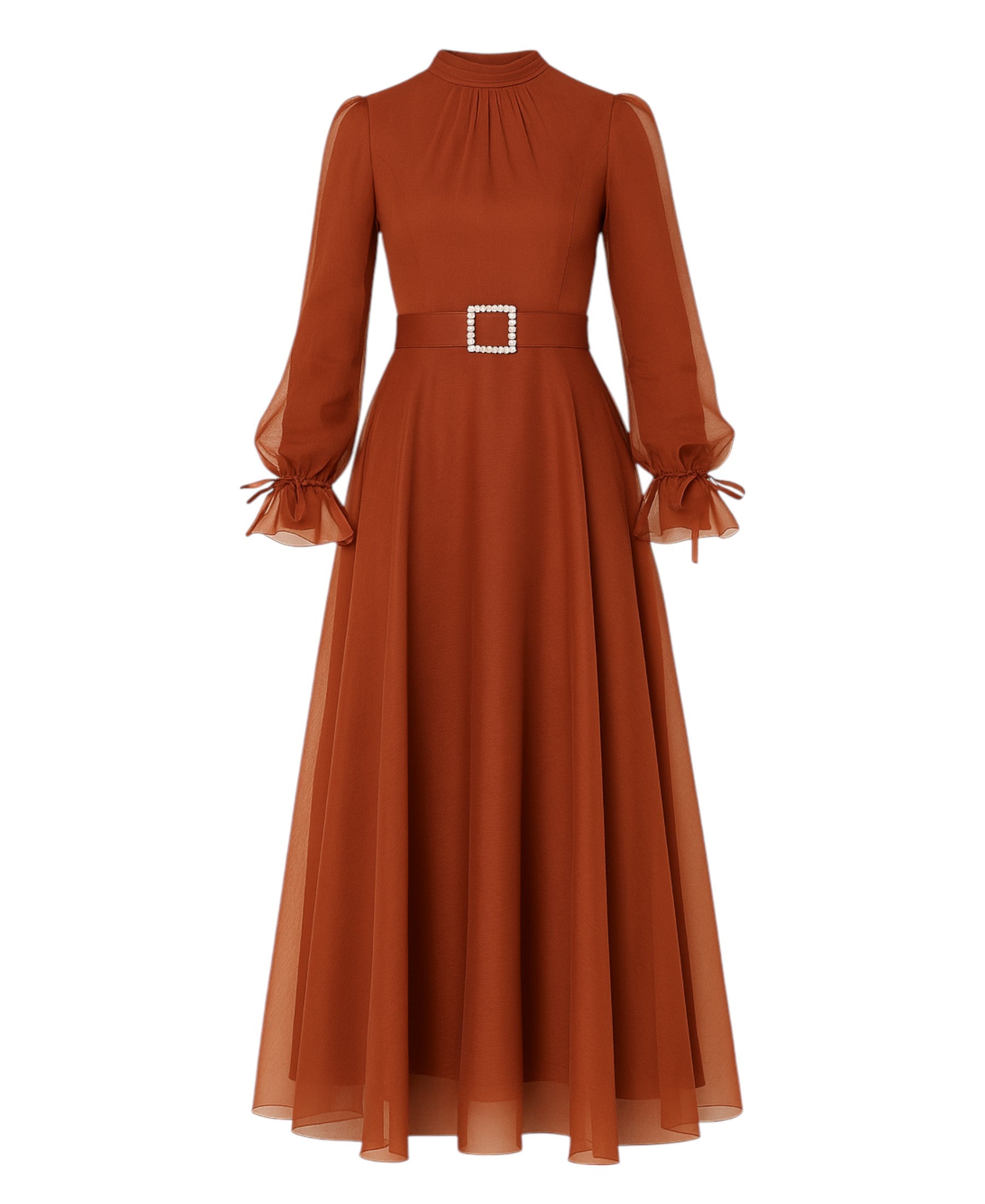 Abendkleid Damen Kleid langärmliges Maxikleid Abiye Abaya Hijab Mode