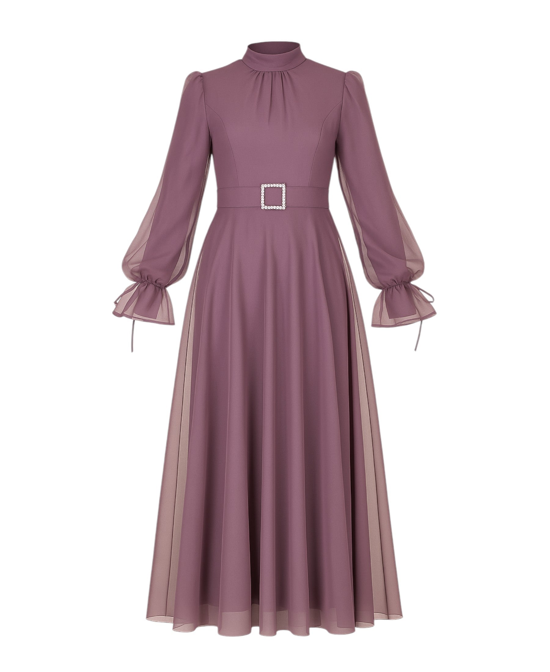 Abendkleid Damen Kleid langärmliges Maxikleid Abiye Abaya Hijab Mode