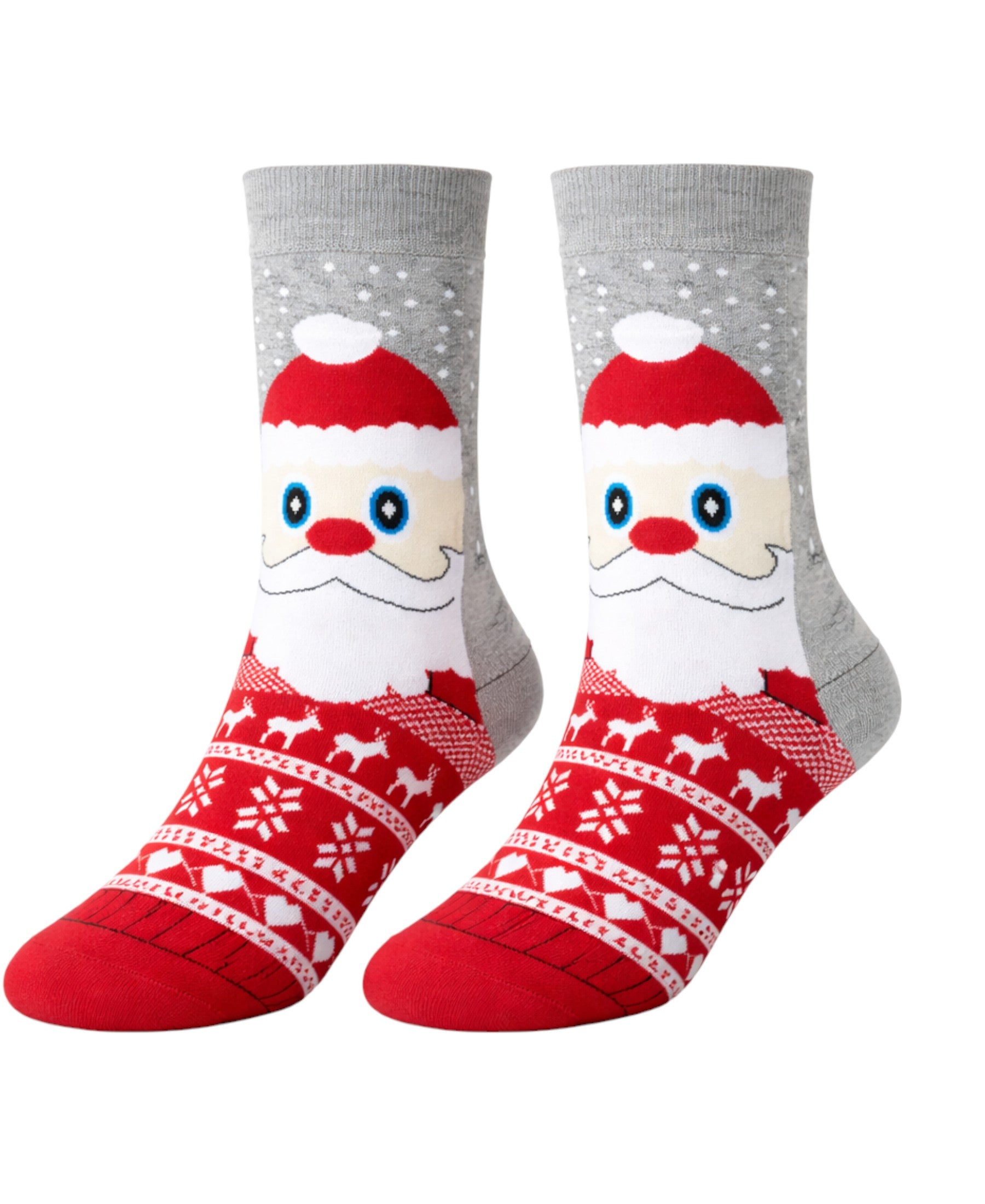 Socken Santa-Claus Weihnachtssocken 3er Pack, Baumwollsocken mit Motiv, 36–41