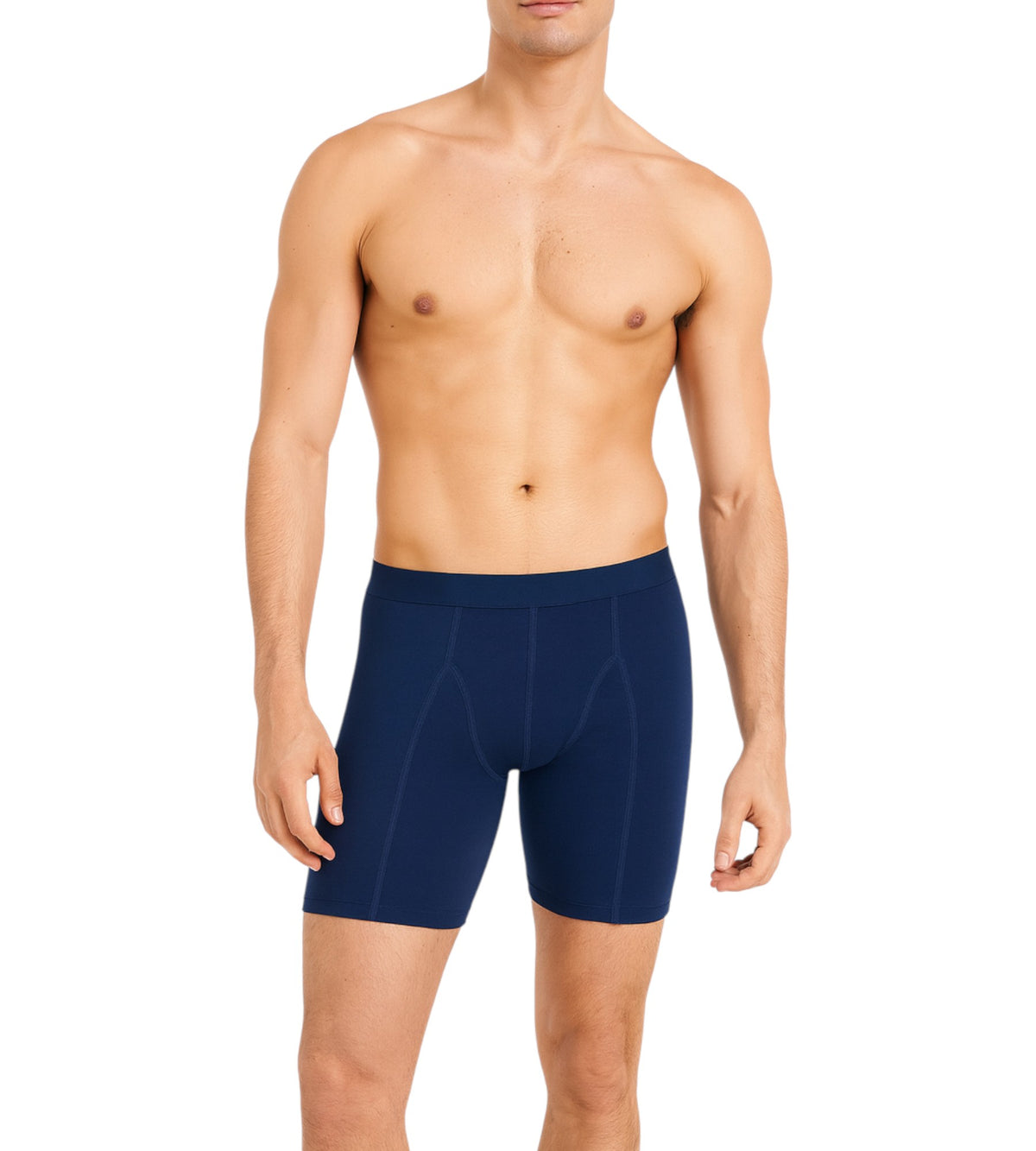 Langer Boxer 3er-5er Pack Herren Boxershorts langes Bein – Schwarz, Weiß, Navy Blau
