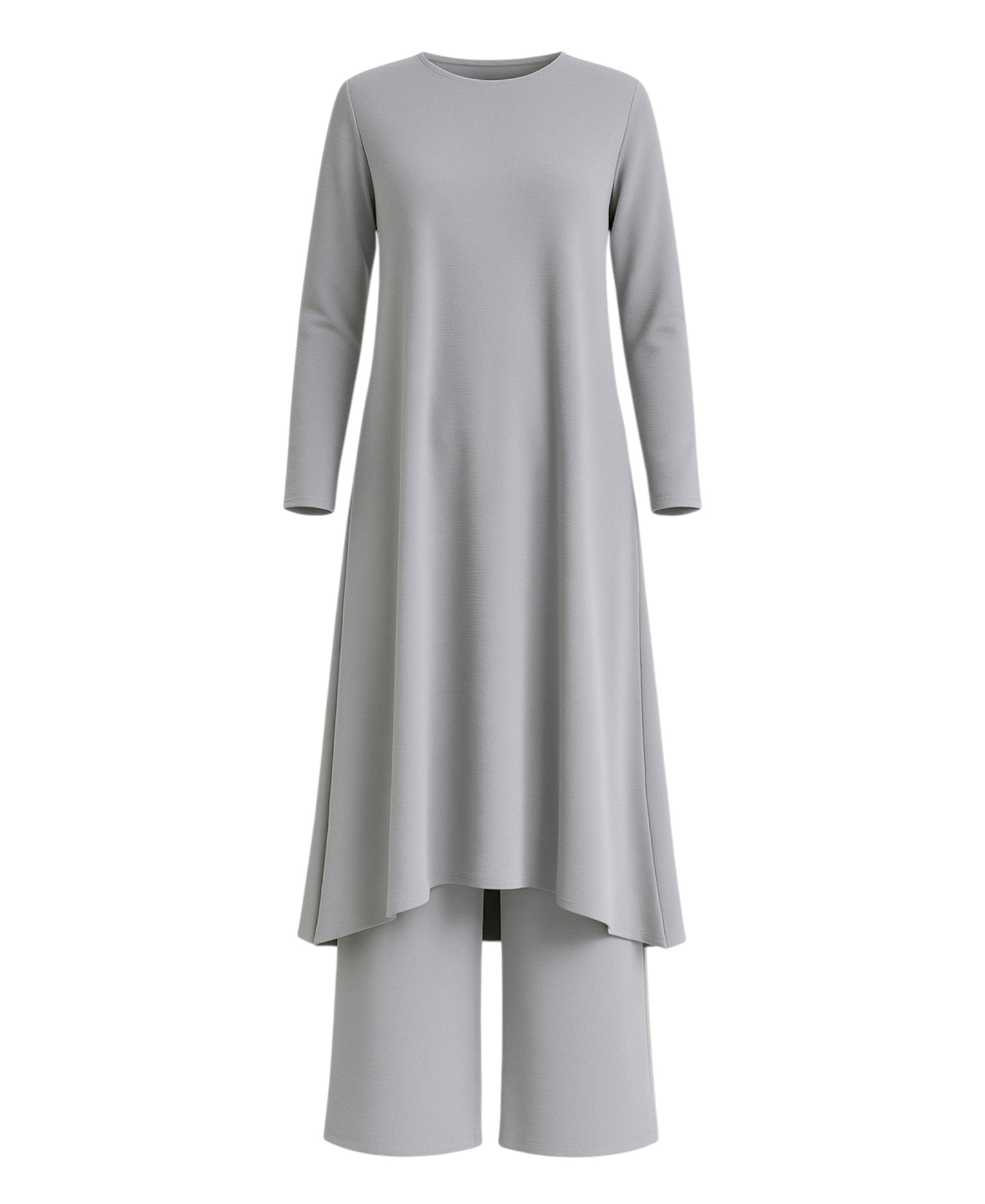 Longtunika Damen Zweiteiler Set - Tunika & Palazzo-Hose Modest Fashion