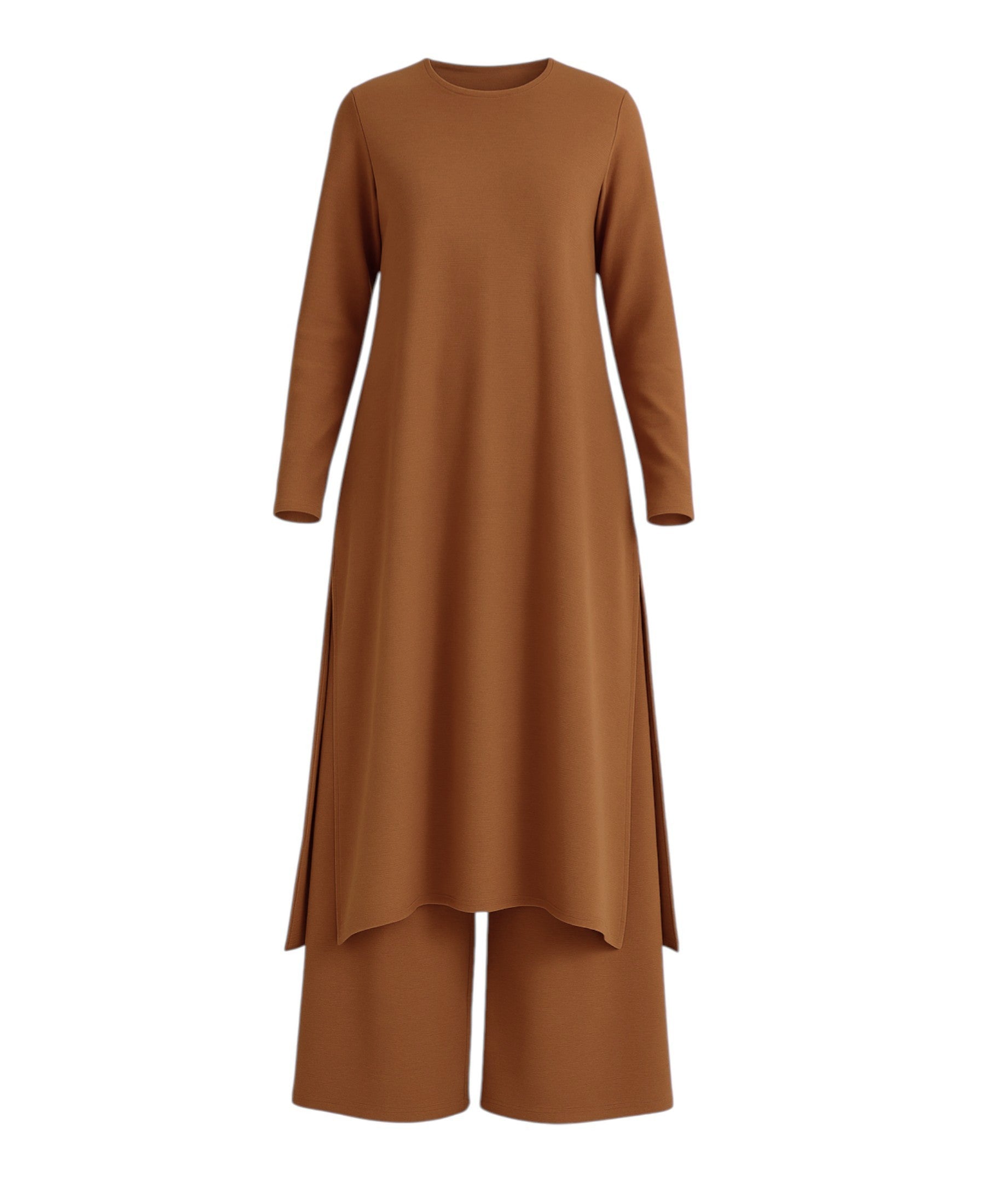Longtunika Damen Zweiteiler Set - Tunika & Palazzo-Hose Modest Fashion