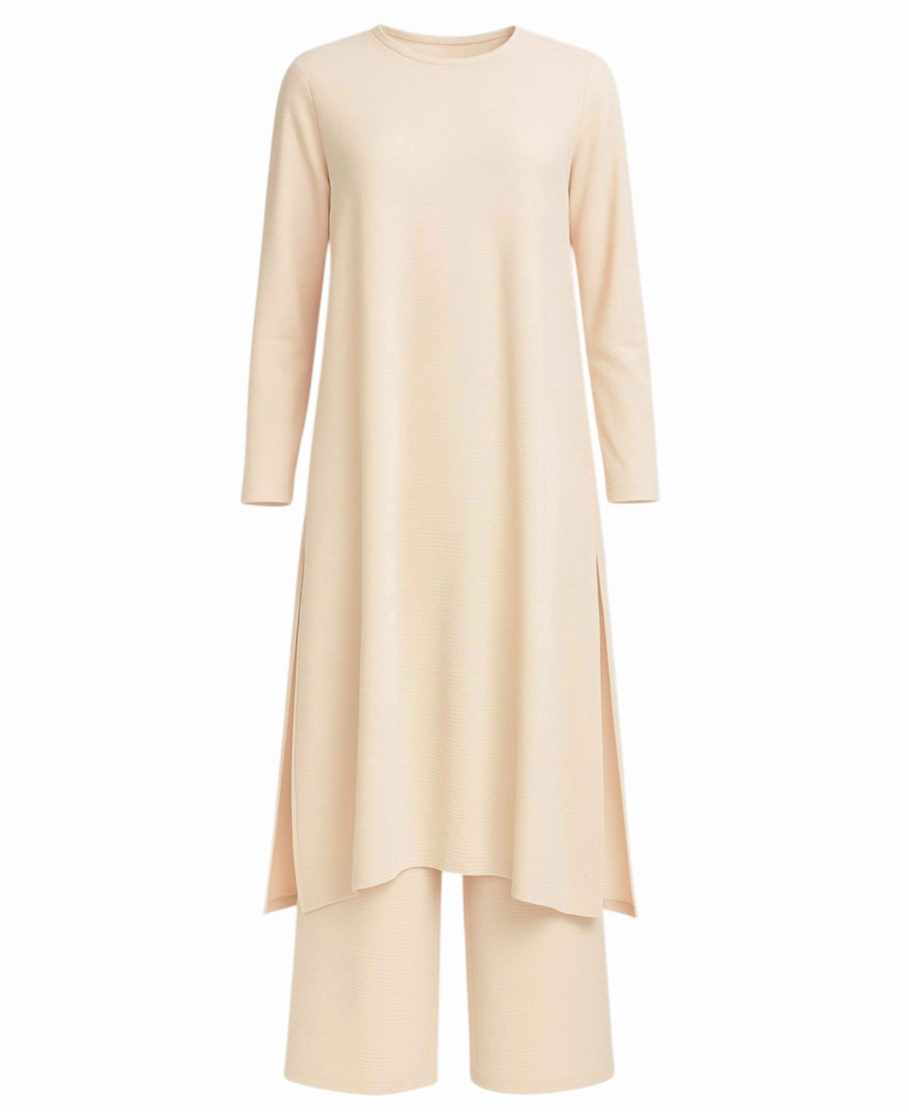 Longtunika Damen Zweiteiler Set - Tunika & Palazzo-Hose Modest Fashion