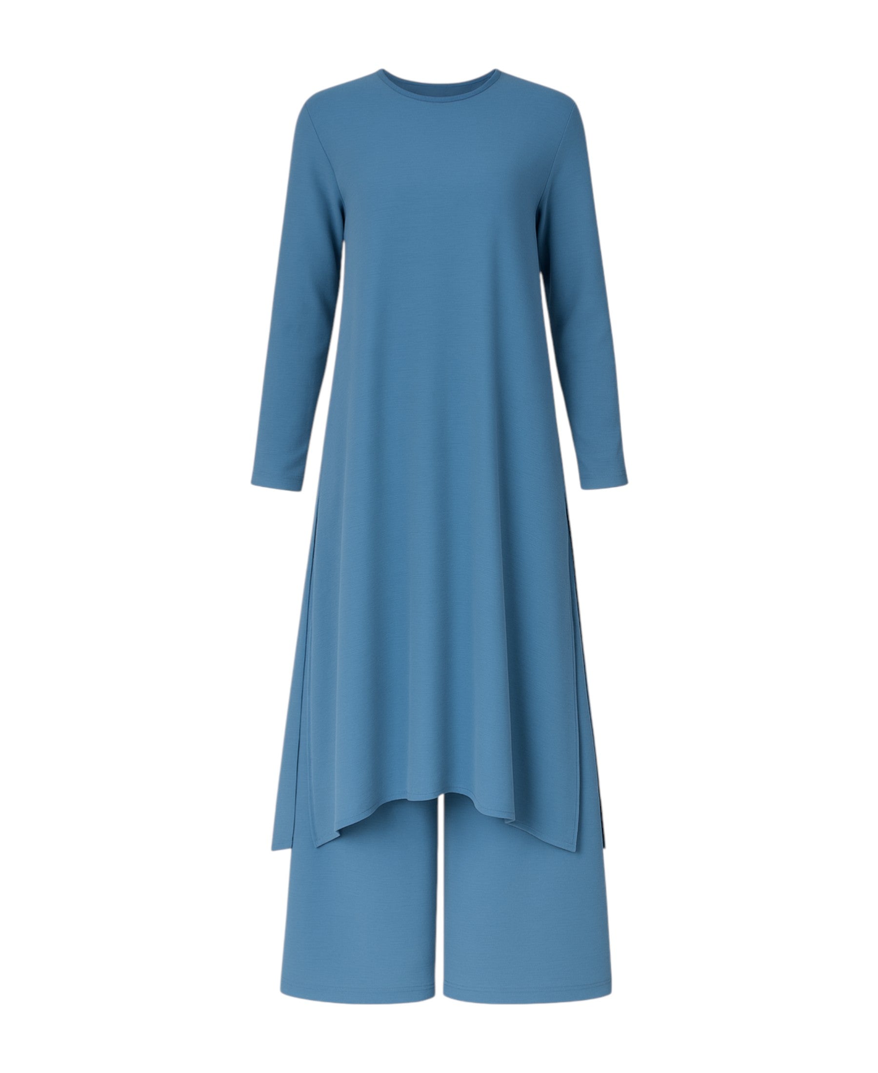 Longtunika Damen Zweiteiler Set - Tunika & Palazzo-Hose Modest Fashion