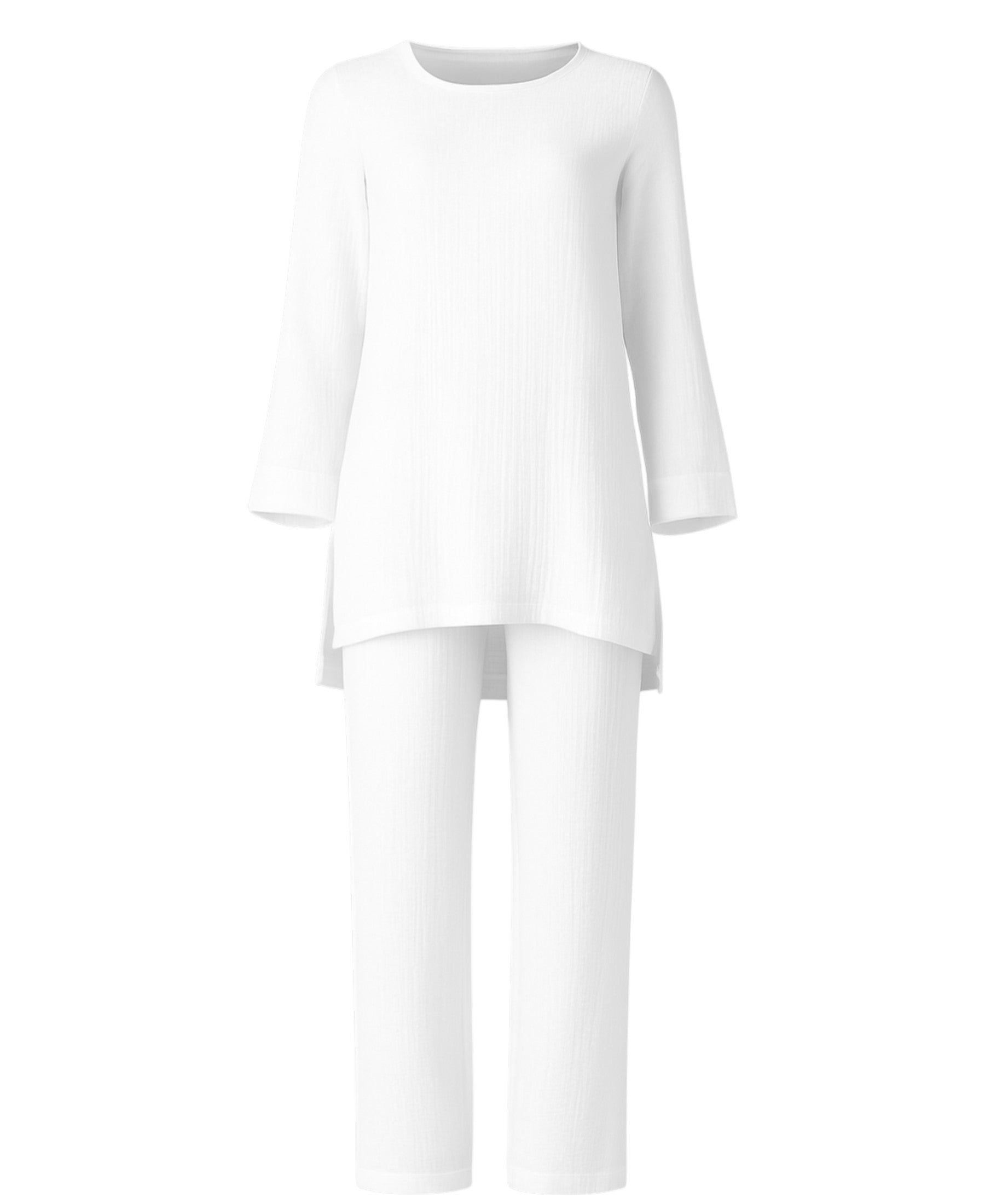 Hosenanzug – Tunika Set aus Musselin, 100 % Baumwolle, Modest Fashion