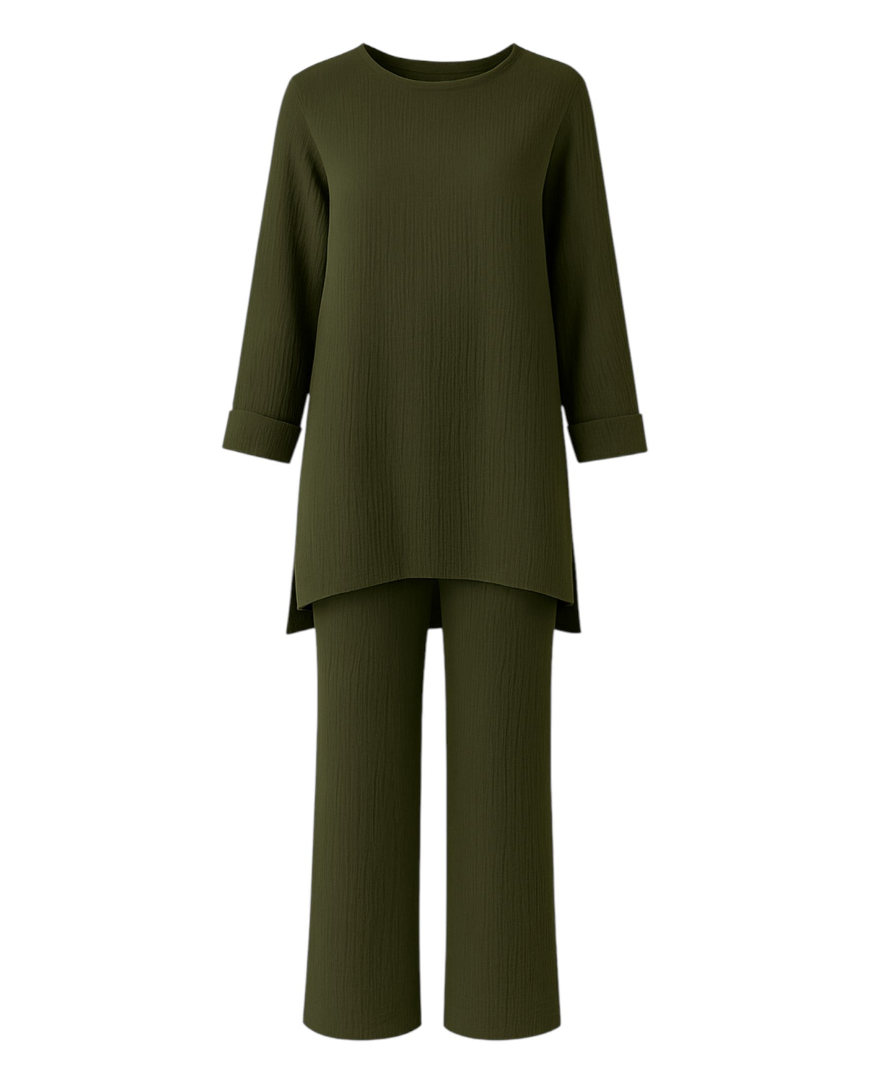 Hosenanzug – Tunika Set aus Musselin, 100 % Baumwolle, Modest Fashion