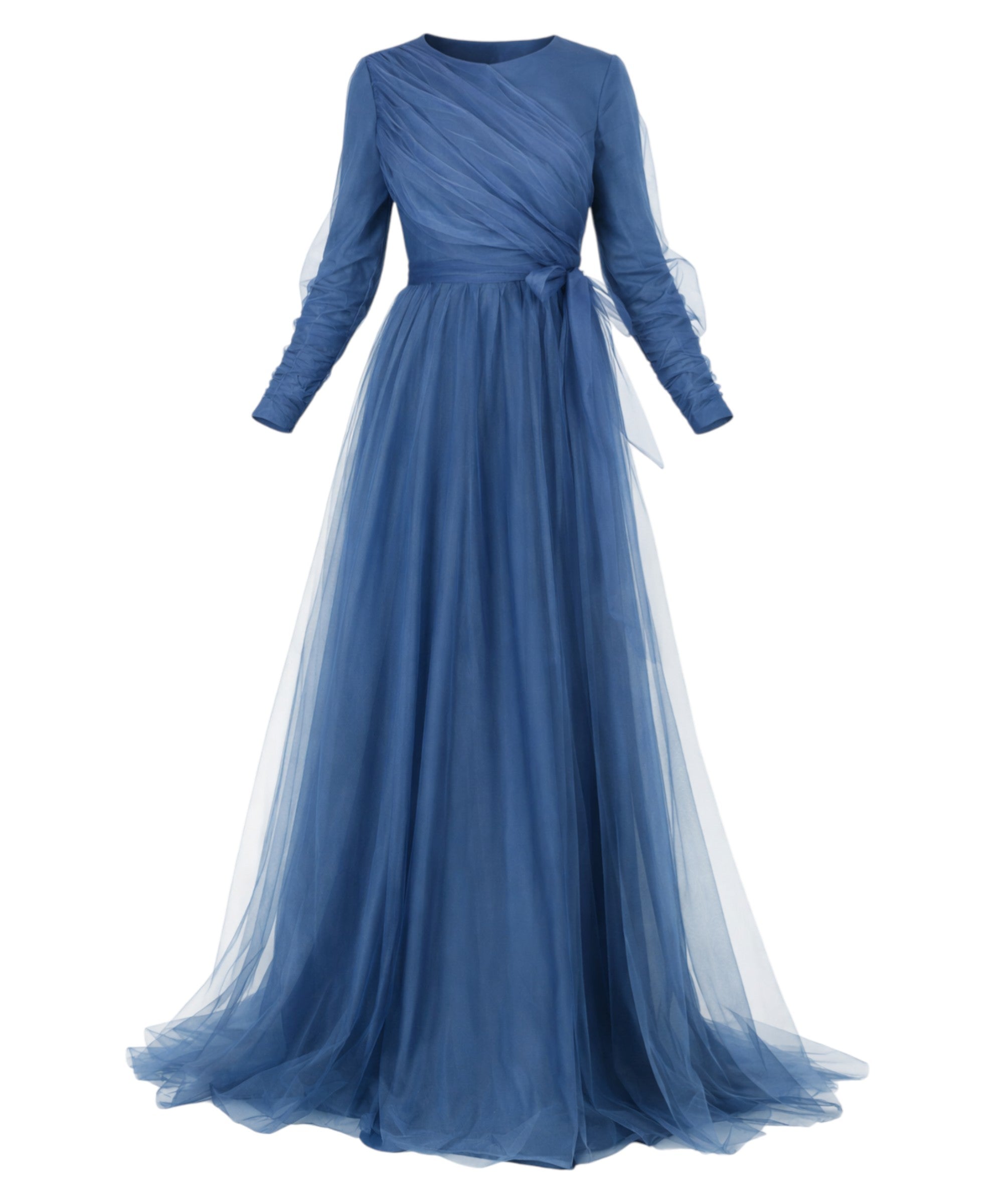 Tüllkleid Langärmliges Maxikleid Damen Muslimisches Abendkleid