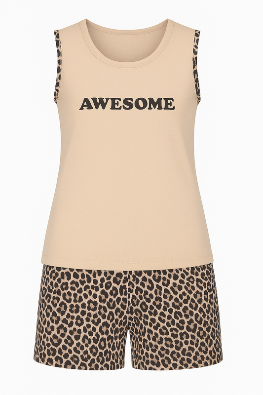 Pyjama Damen Hausanzug – Sommerlicher Schlafanzug mit Shorts & Shirt, 4 Designs