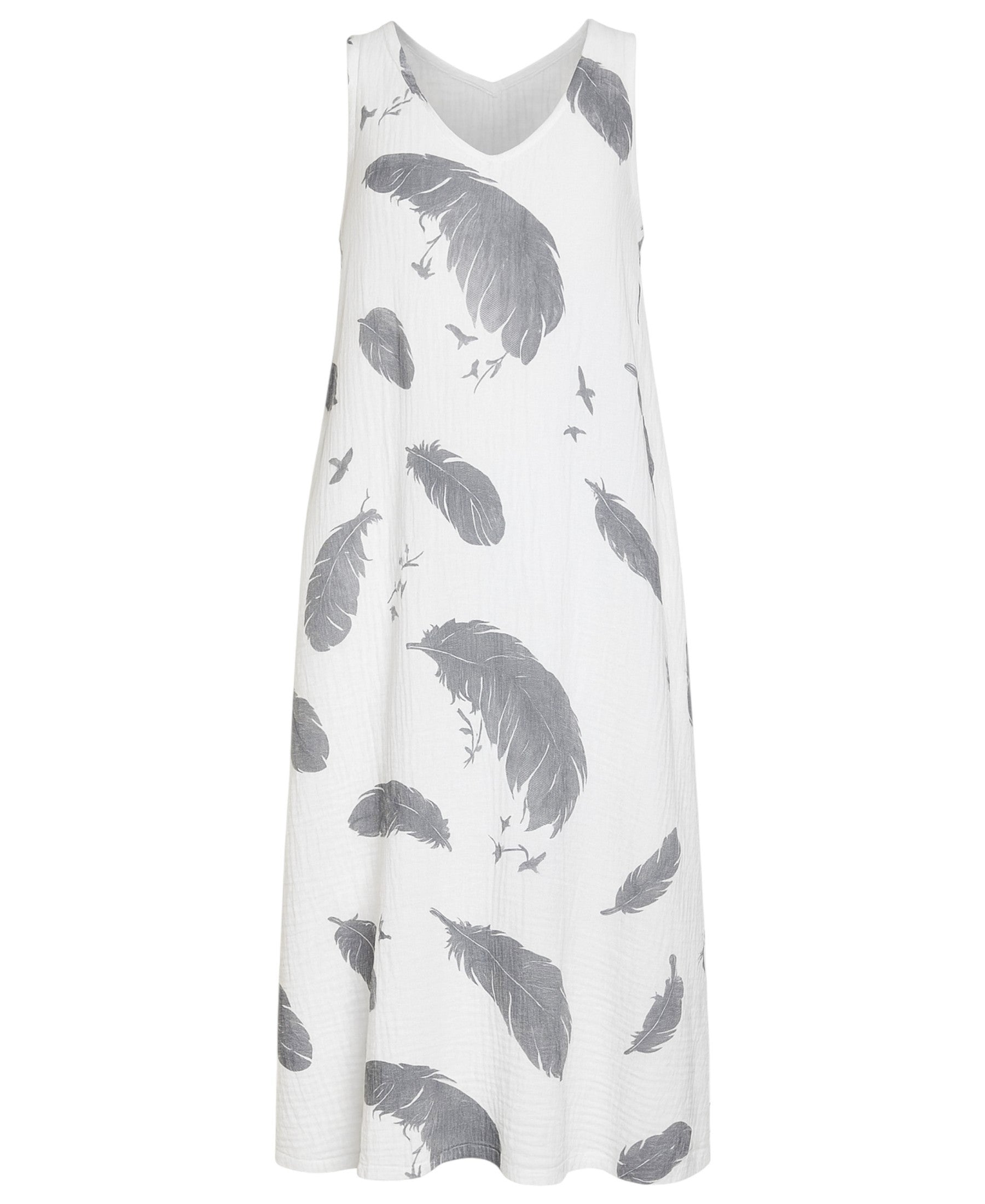 Sommerkleid Musselin Strandkleid Boho Look 100 % Baumwolle mit Taschen