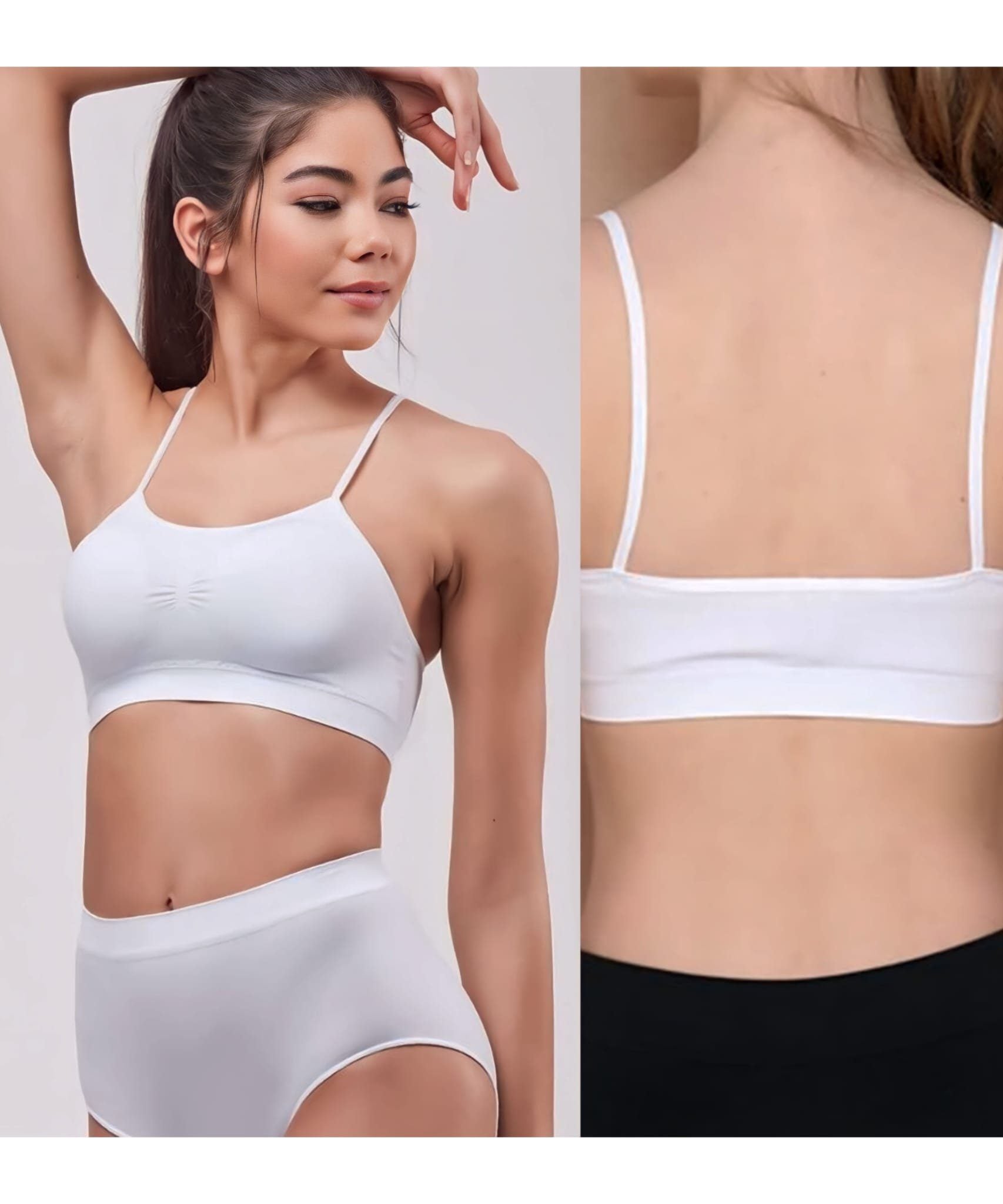 Bustier 2 Stück Damen Bustier Push UP BH nahtlos Mikrofaser mit Pads abnehmbar