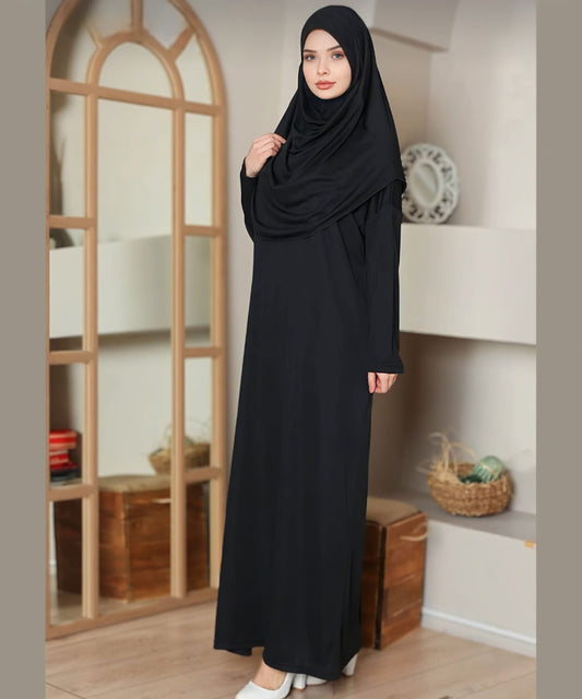 Tunikakleid Gebetskleid mit Hijab islamisches Kleid Kaftan Jilbab Abaya Namaz