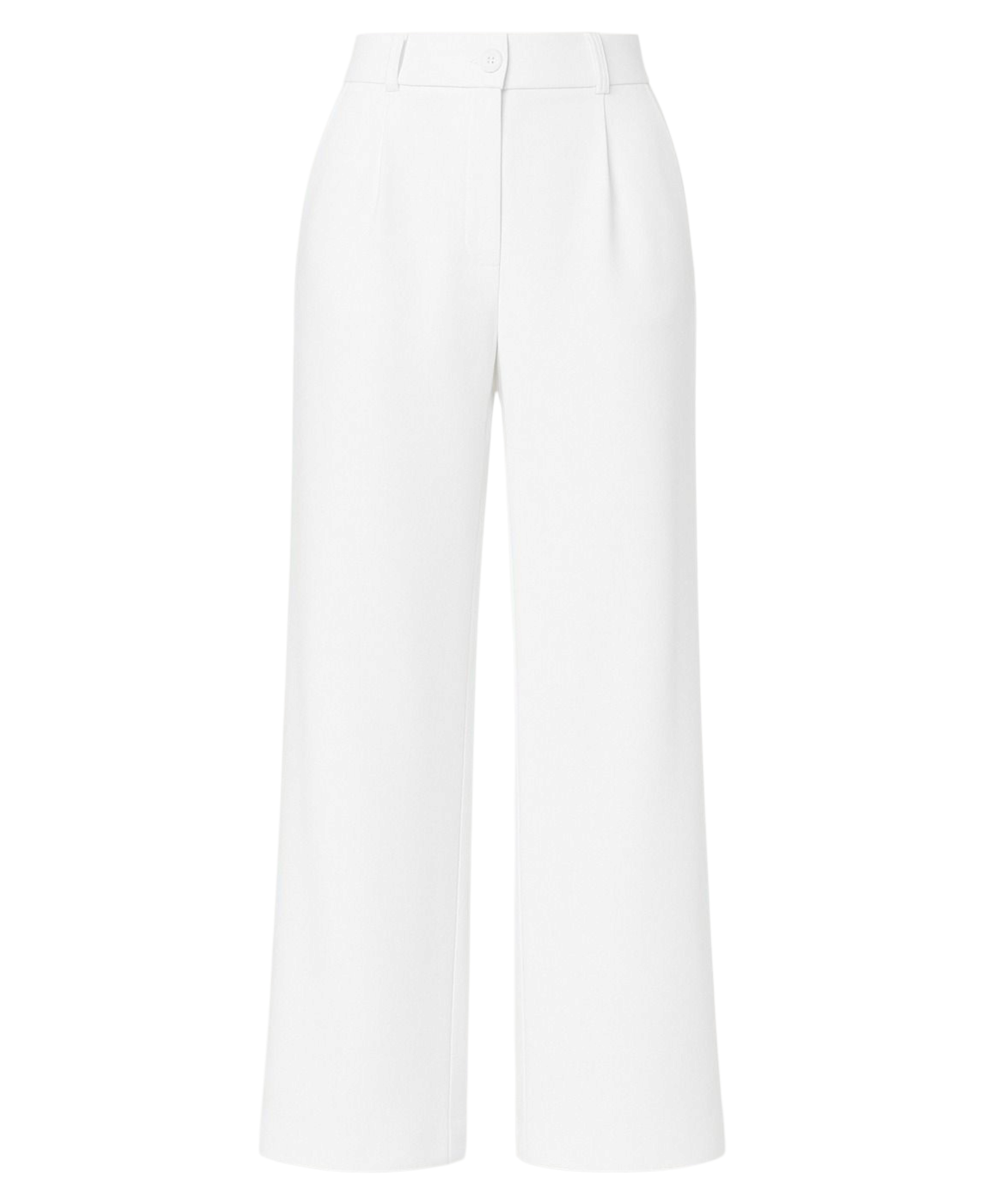 Palazzohose Damen-Marlenehose mit elastischem, hohem Bund