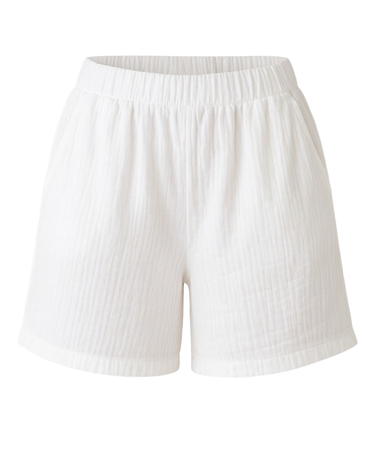 Shorts Musselin Sommer-Hose, 100 % Baumwolle, elastischer Bund luftiger Schnitt