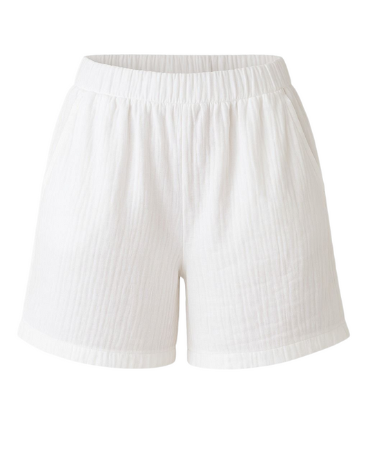 Shorts Musselin Sommer-Hose, 100 % Baumwolle, elastischer Bund luftiger Schnitt