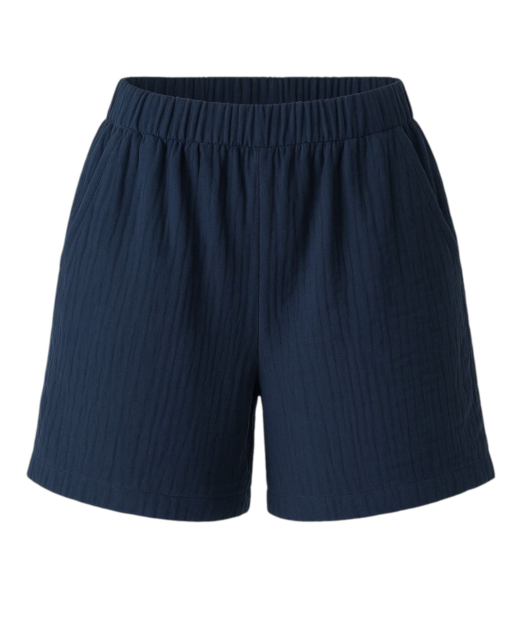 Shorts Musselin Sommer-Hose, 100 % Baumwolle, elastischer Bund luftiger Schnitt