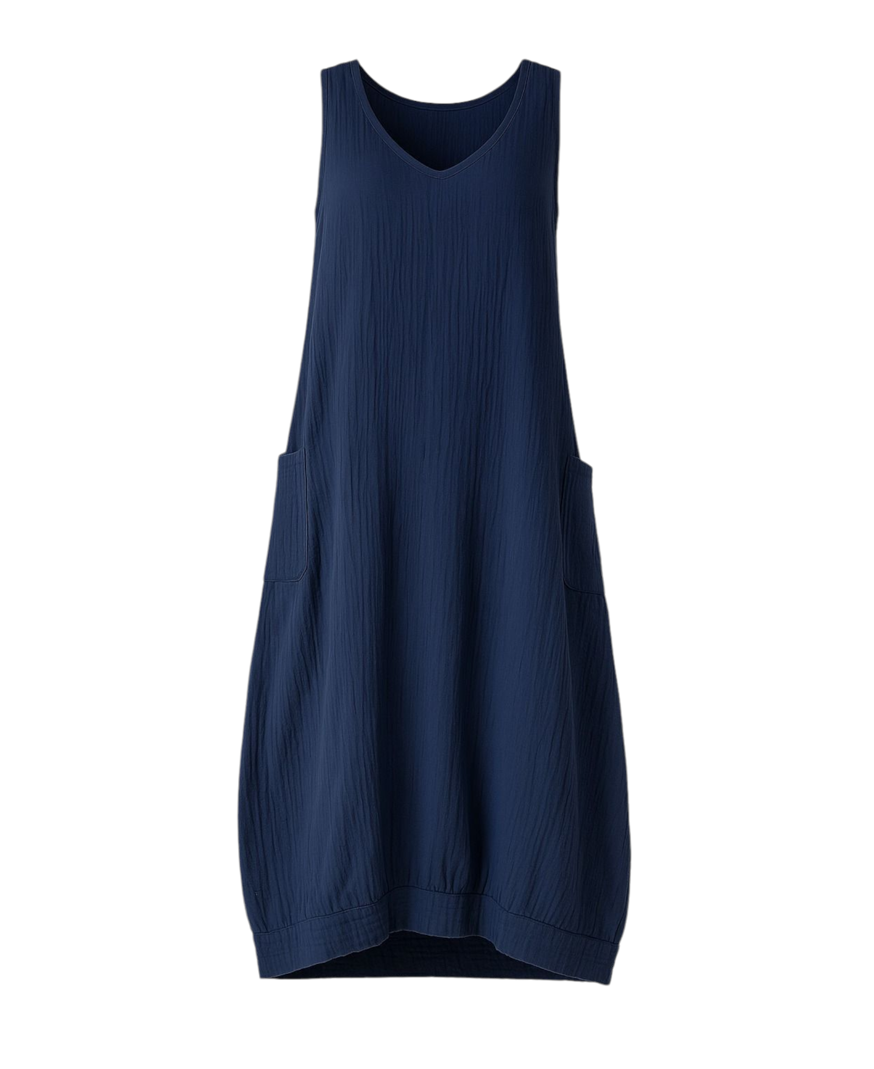 Sommerkleid Musselin Strandkleid Boho Look 100 % Baumwolle mit Taschen